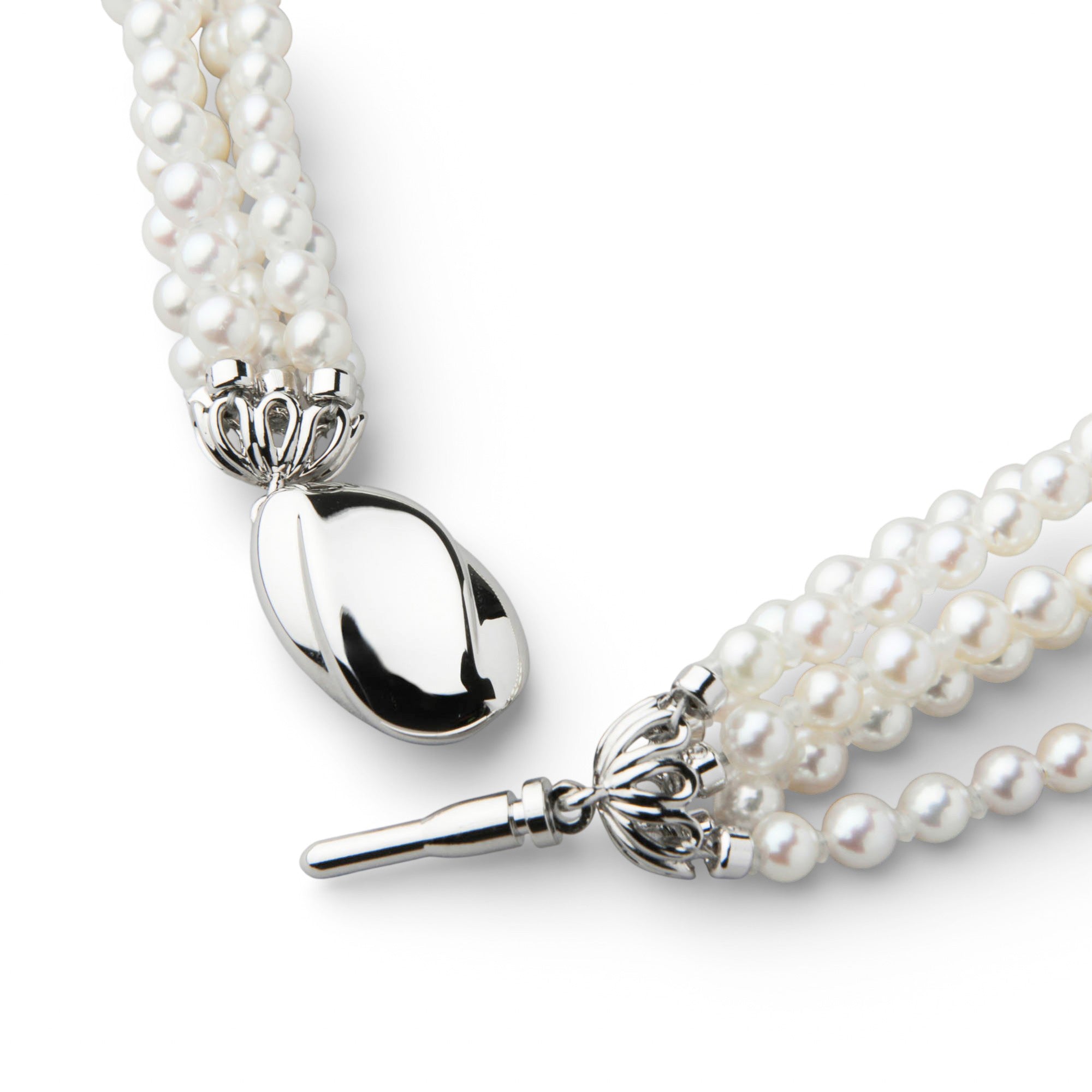 Akoya Pearl 5-Strand Necklace 3.5-4.0mm SV925 Multi-Strand