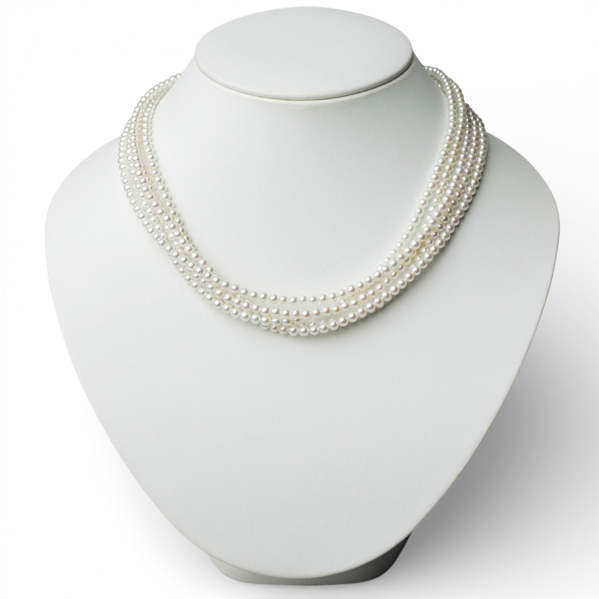 Akoya Pearl 5-Strand Necklace 3.5-4.0mm SV925 Multi-Strand