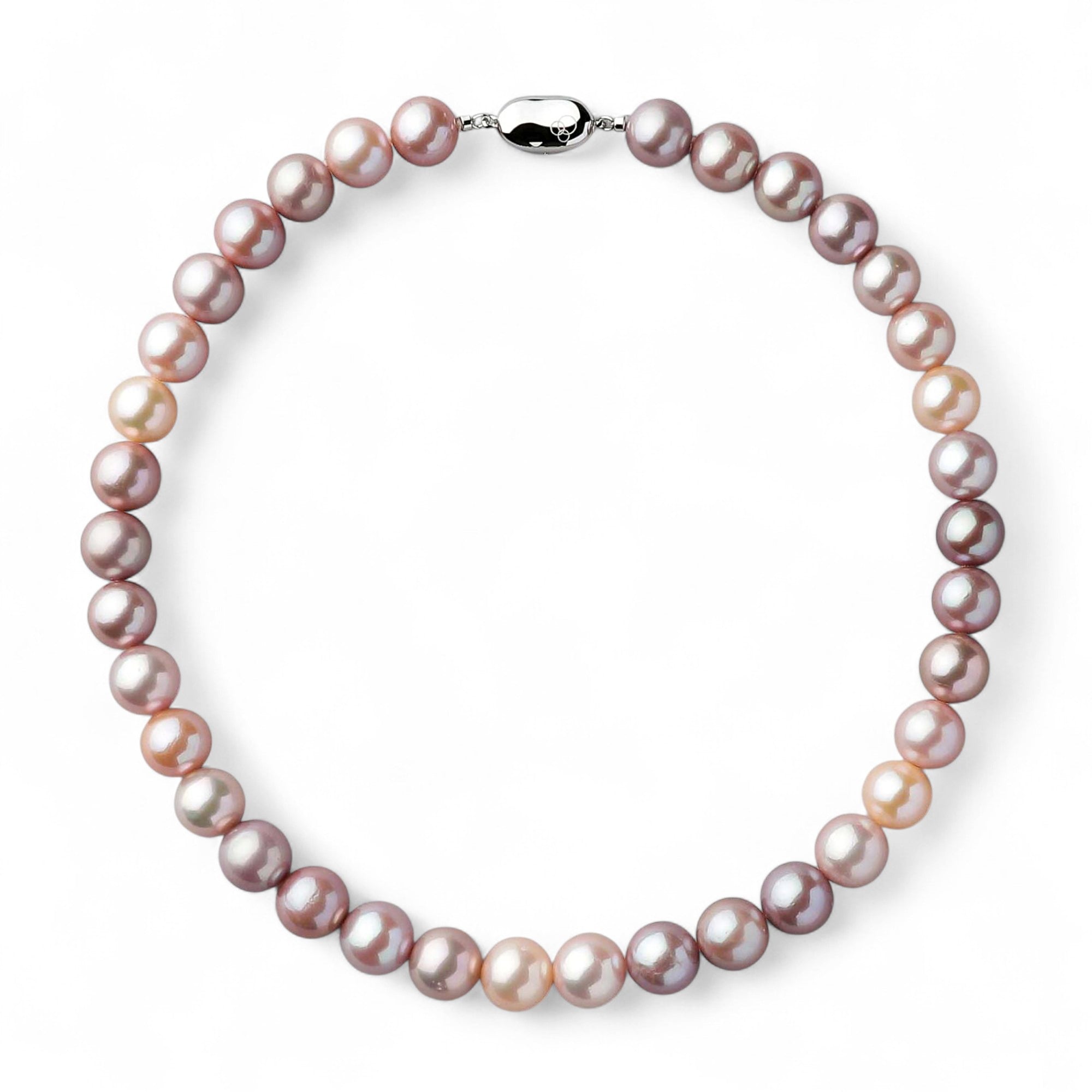 Freshwater Pearl Necklace 11–12mm -Mauvette-
