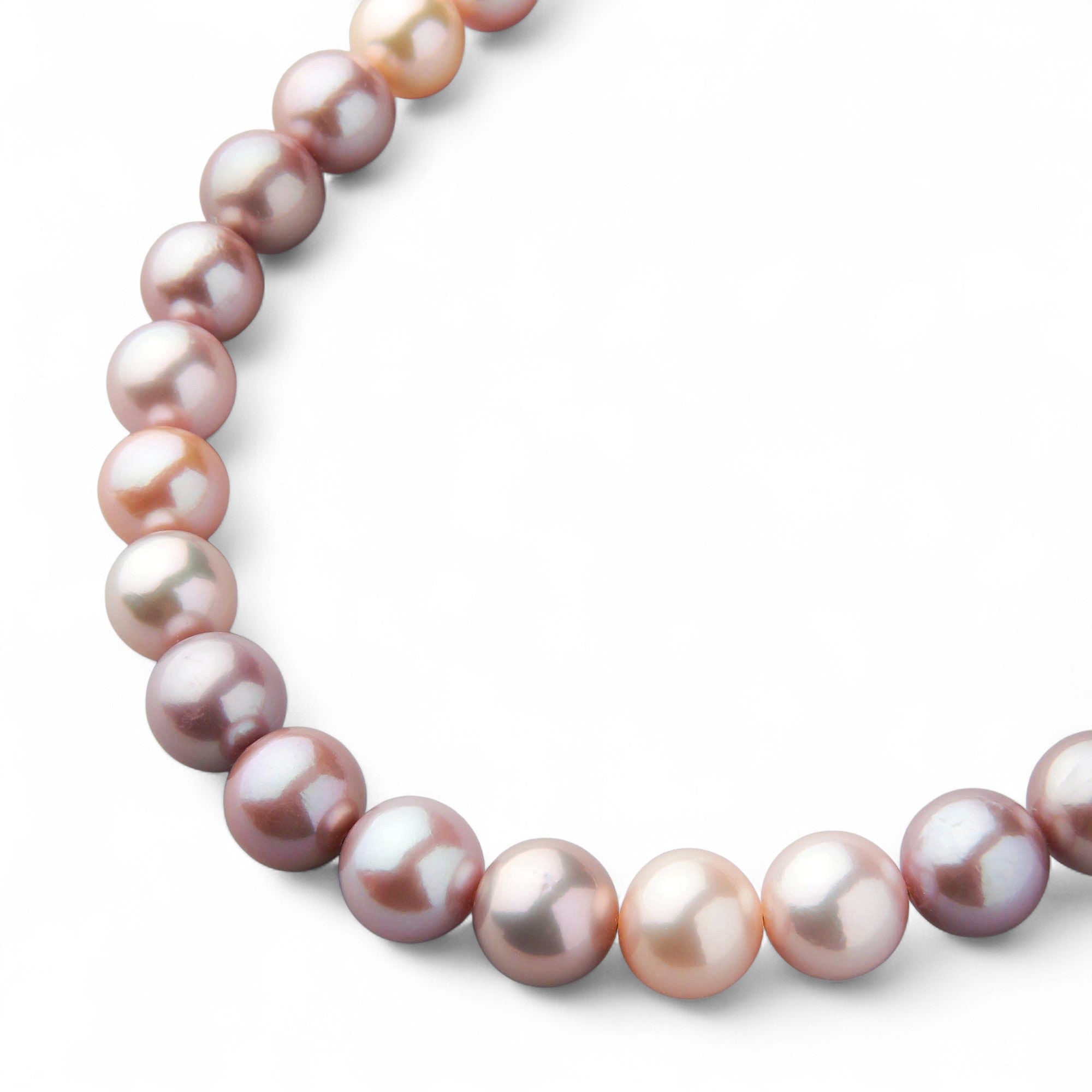 Freshwater Pearl Necklace 11–12mm -Mauvette-