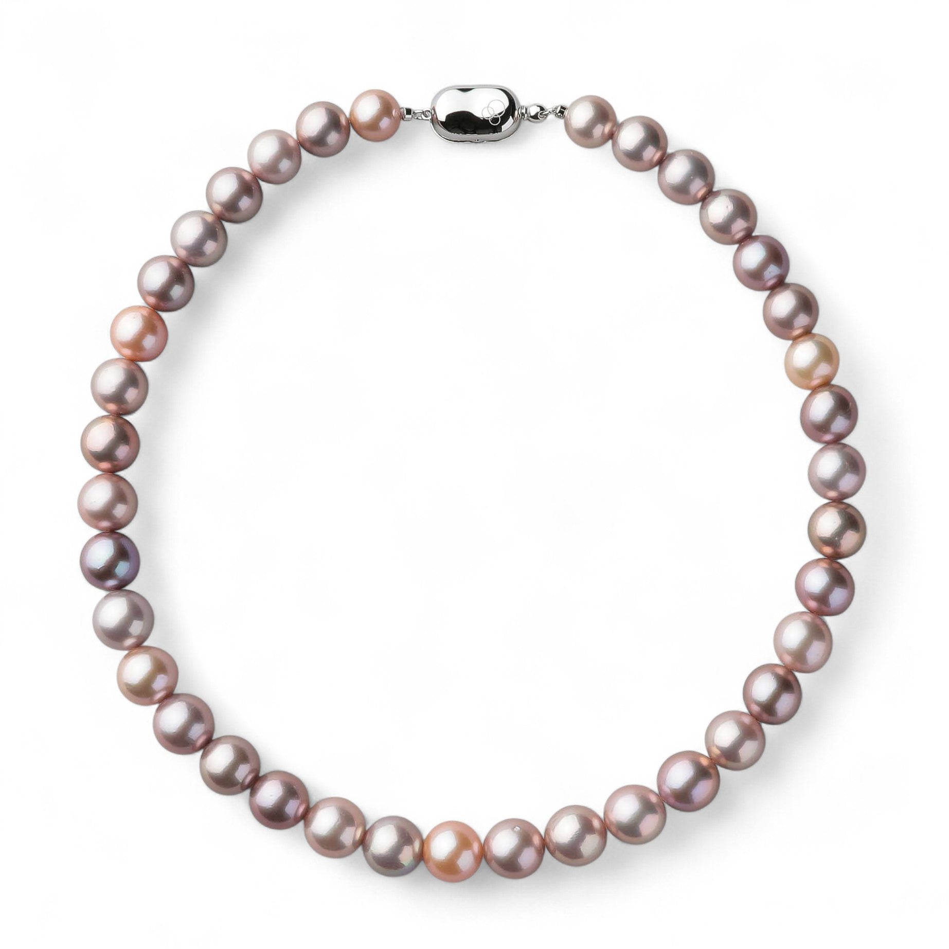 淡水珍珠（有核）項鍊 10-12毫米 -Mauvette-