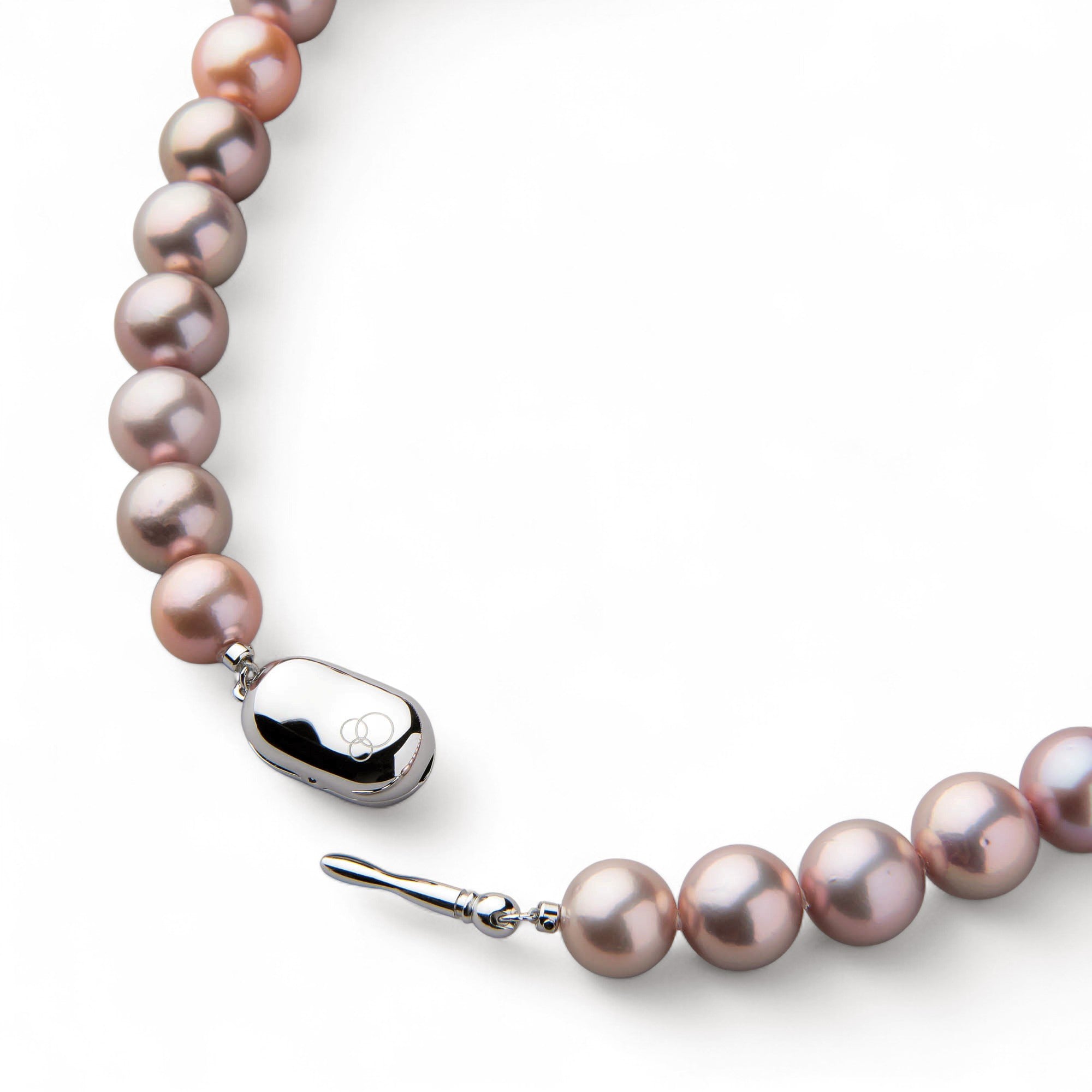 淡水珍珠（有核）項鍊 10-12毫米 -Mauvette-