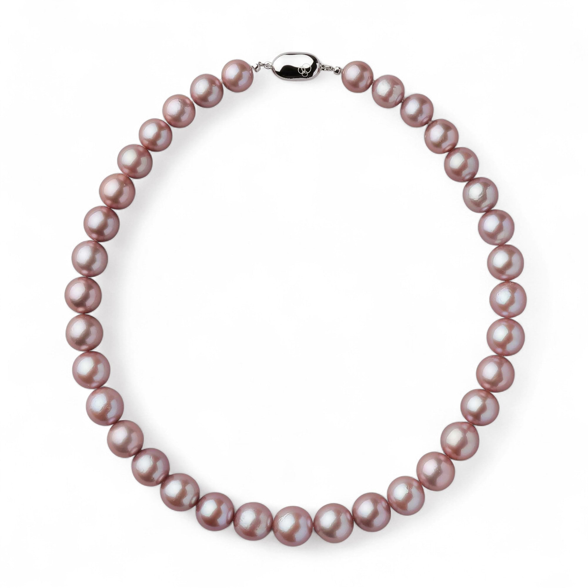 Nucleated Freshwater Pearl Necklace 10–12mm -Mauvette-