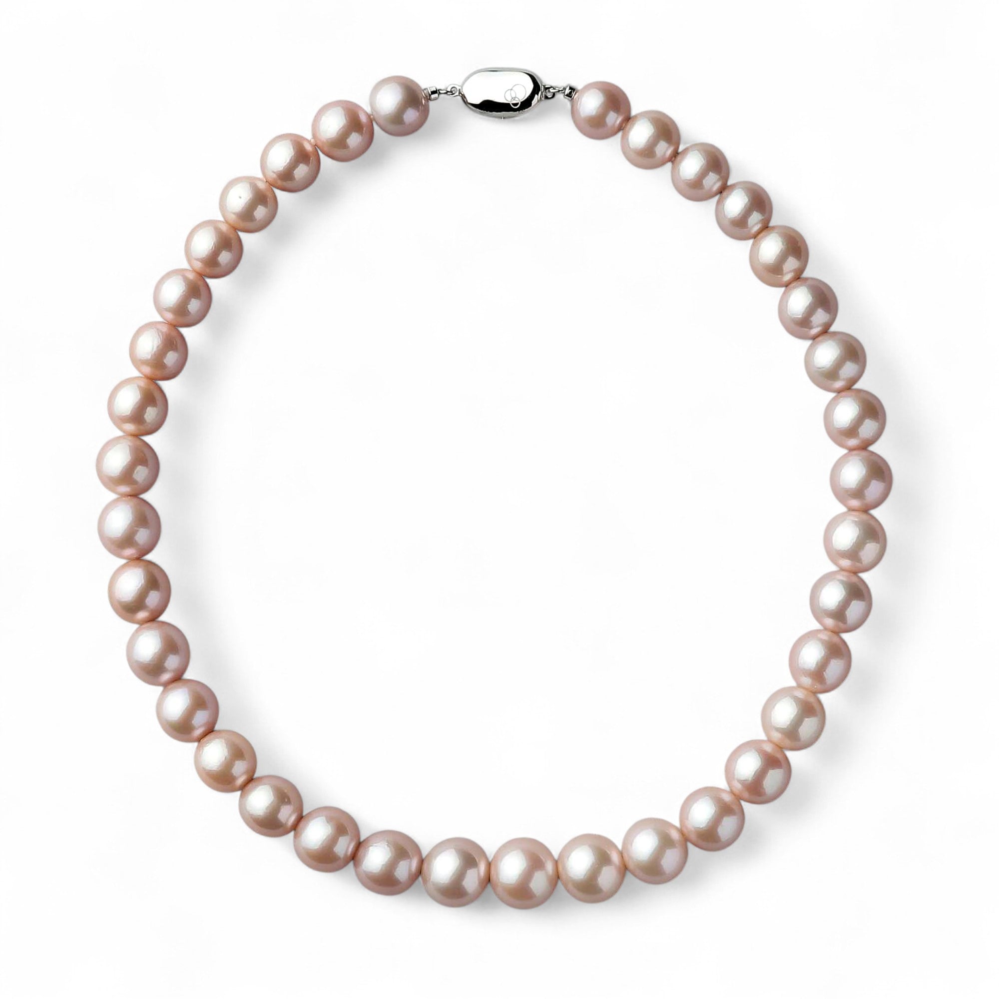 Nucleated Freshwater Pearl Necklace 11–13mm -Mauvette-