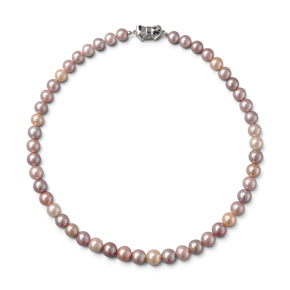 Nucleated Freshwater Pearl Necklace 8-10mm Multicolor -Mauvette-