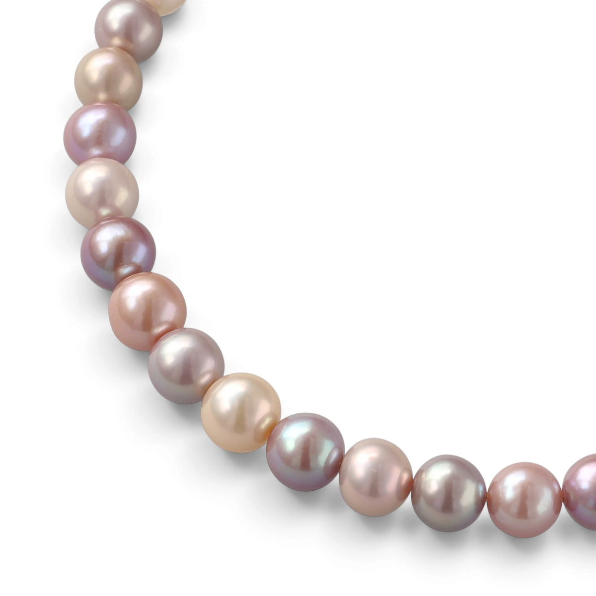 Nucleated Freshwater Pearl Necklace 8-10mm Multicolor -Mauvette-