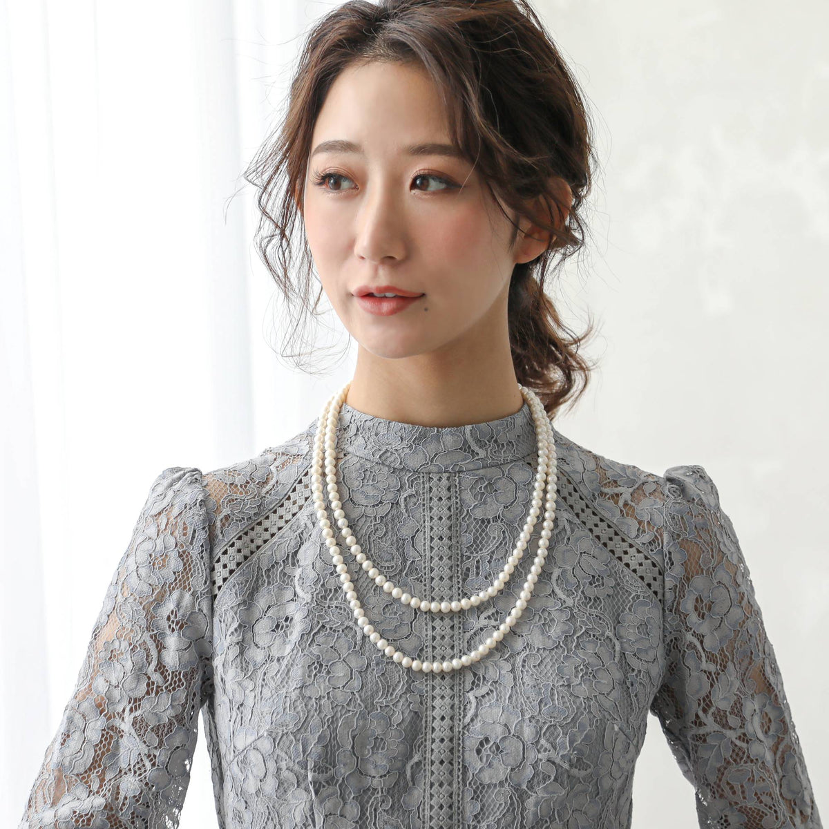 Freshwater Pearl Long Necklace 6.5-7.0mm 120cm