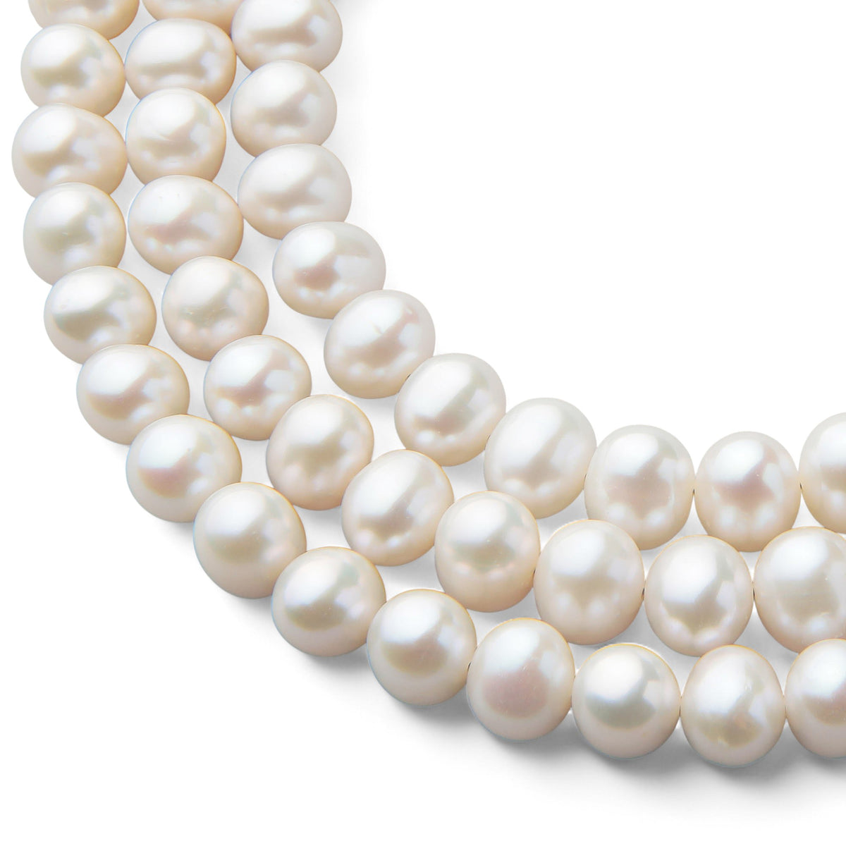 Freshwater Pearl Triple Strand Necklace 6.5-7.0mm
