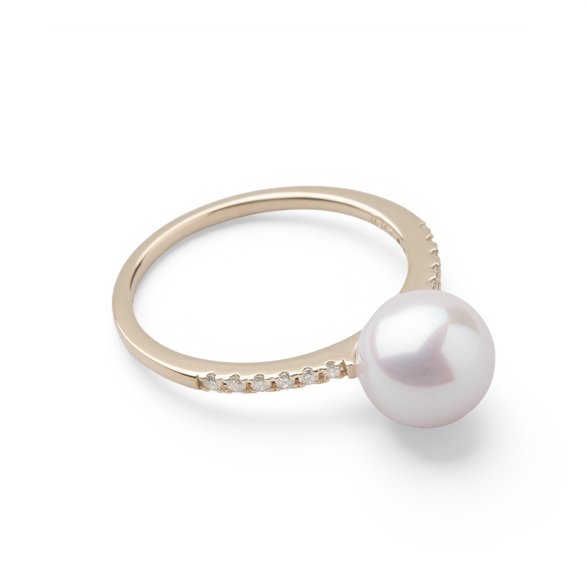 Aurora HANADAMA Akoya Pearl Ring 8.0–8.5 mm K18YG -Premium-