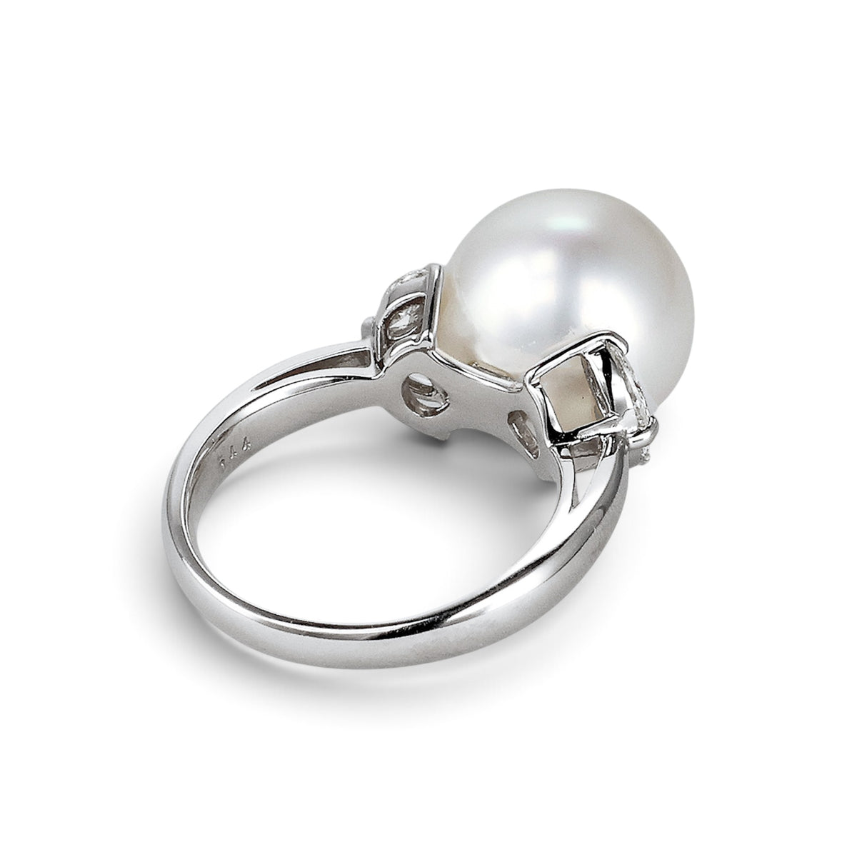 South Sea White Pearl Diamond Ring 12mm PT900 -Aurora Venus- [WSP]