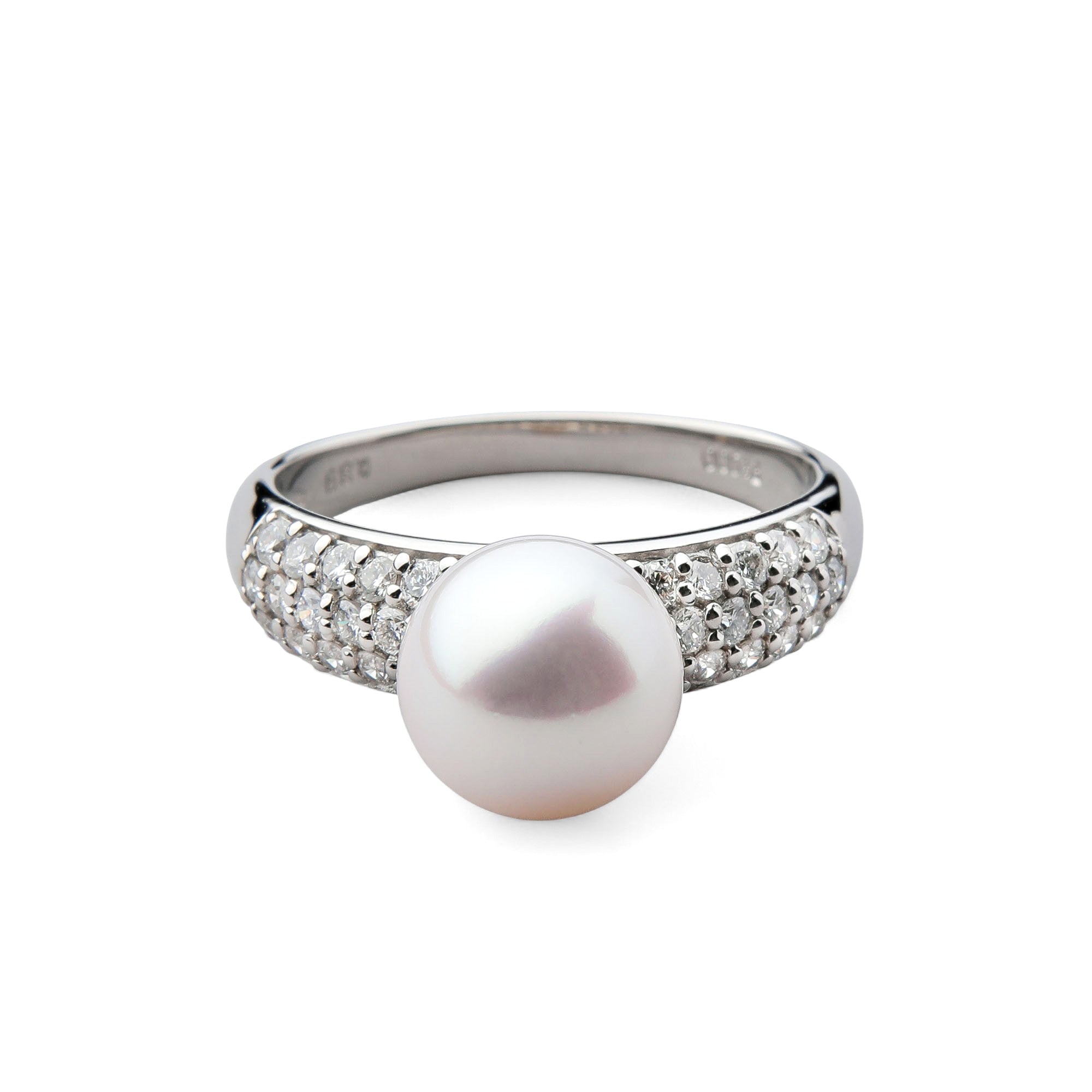 HANADAMA Akoya Pearl Ring 8.5-9.0mm PT900 -Premium-