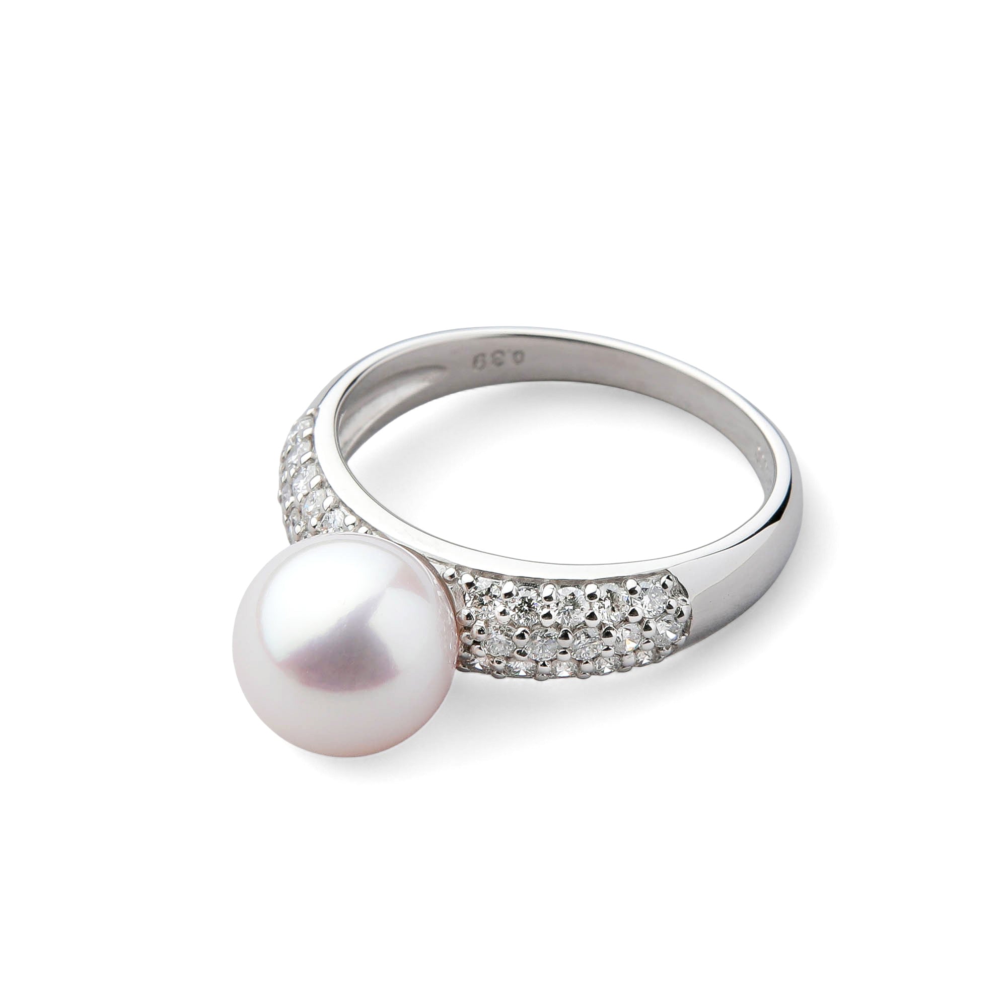 HANADAMA Akoya Pearl Ring 8.5-9.0mm PT900 -Premium-
