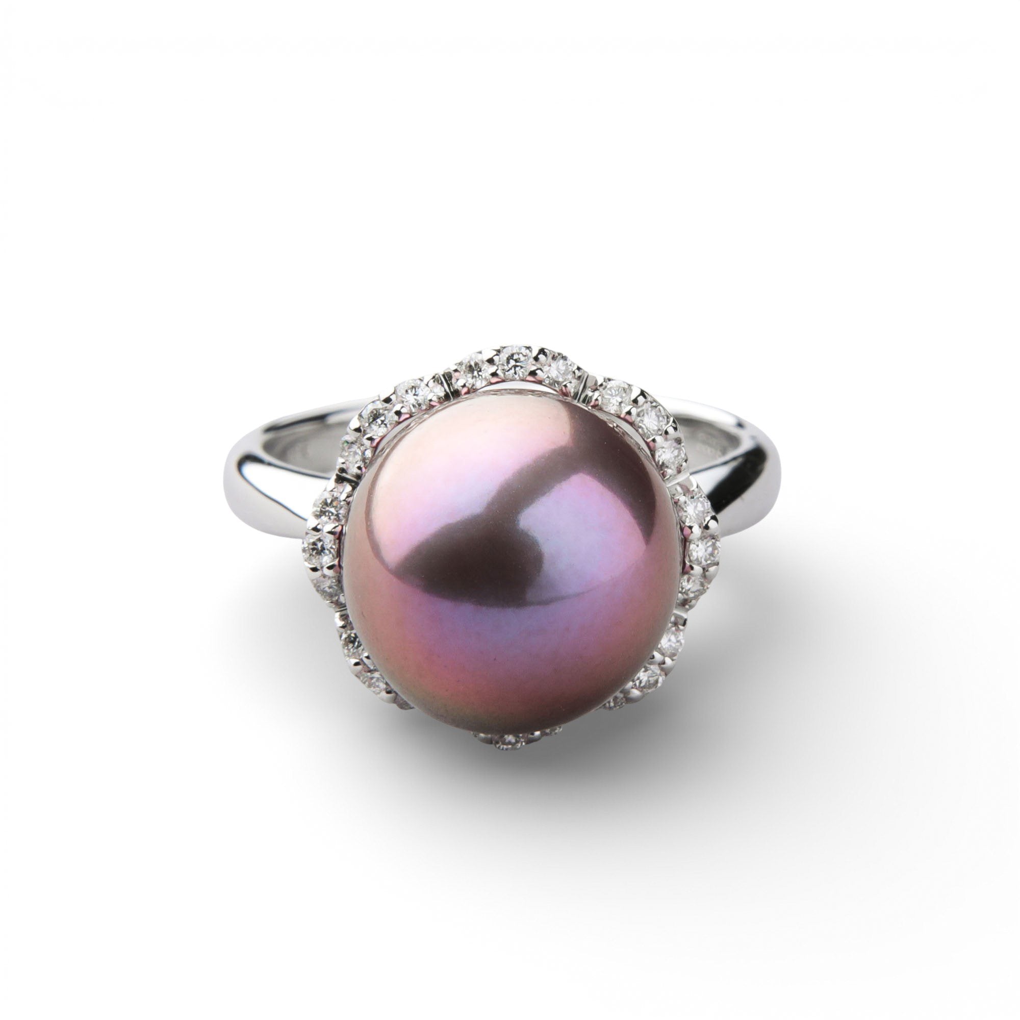 Mauvette Freshwater Pearl Ring 11mm PT900 with Kingfisher Appraisal