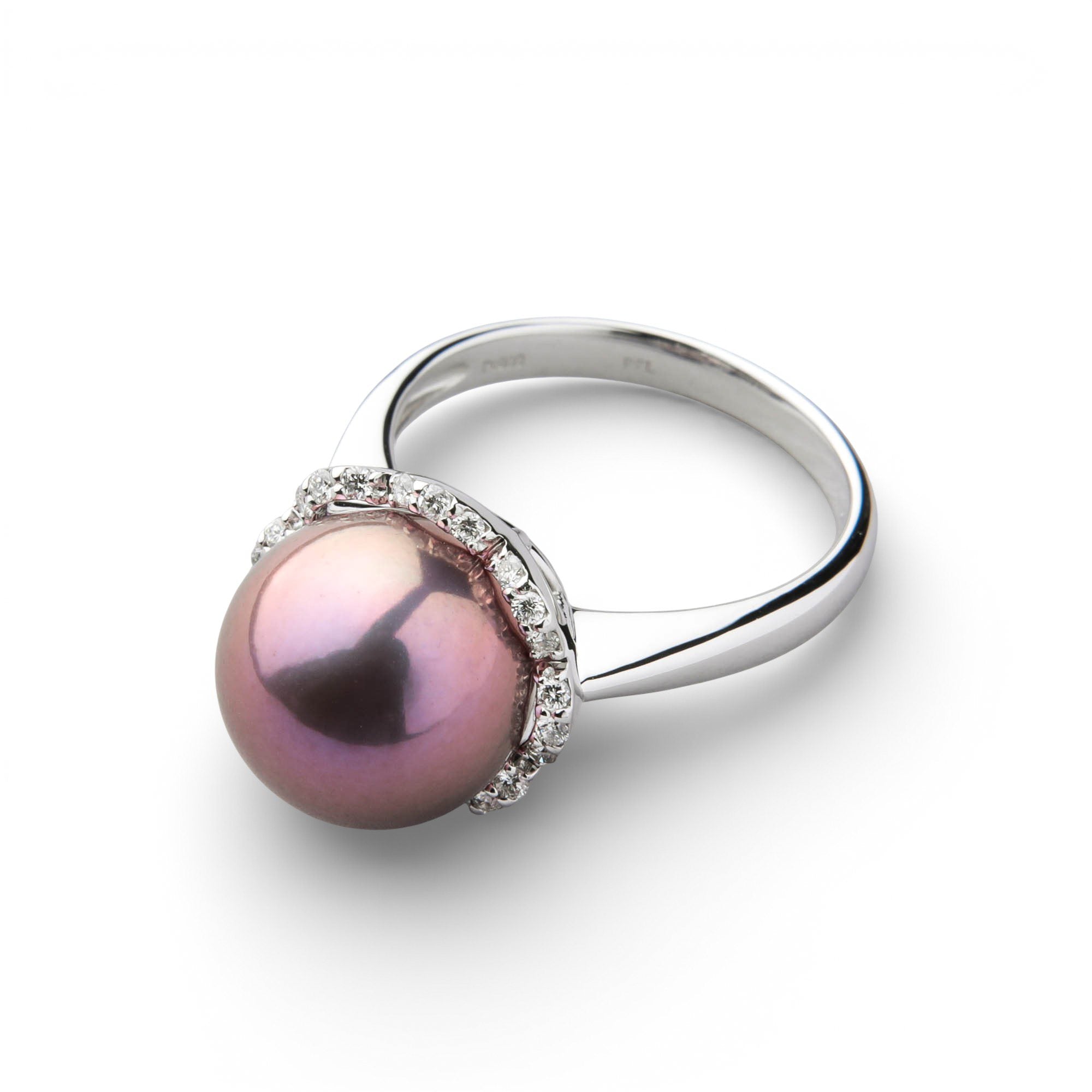 Mauvette Freshwater Pearl Ring 11mm PT900 with Kingfisher Appraisal