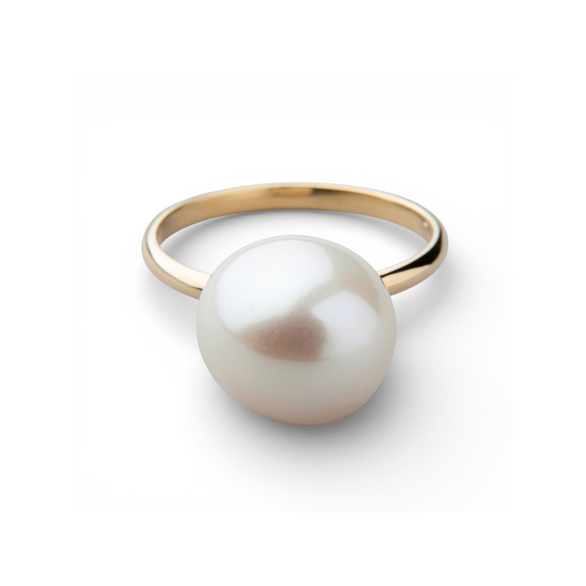 Unique+ Freshwater Pearl Ring 11mmUP K18YG Baroque