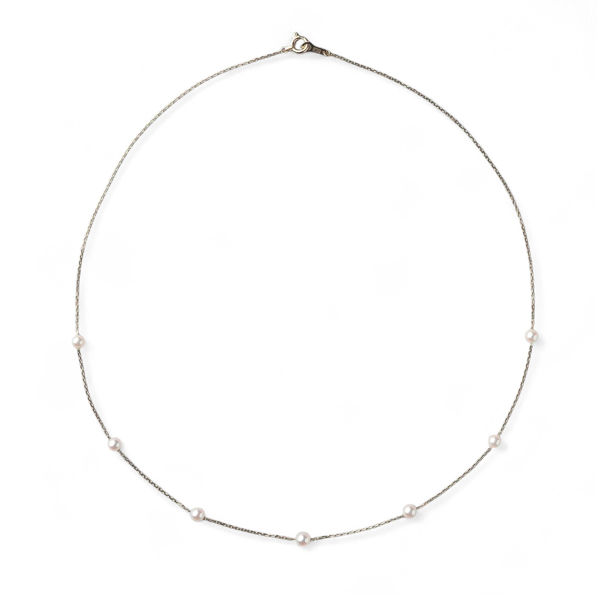 enSTYLE 日本阿古屋珍珠项链 3.5-4.0 毫米 K18YG