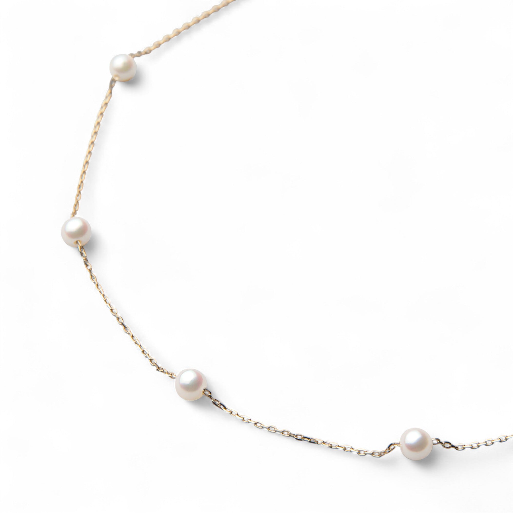 enSTYLE 日本阿古屋珍珠项链 3.5-4.0 毫米 K18YG