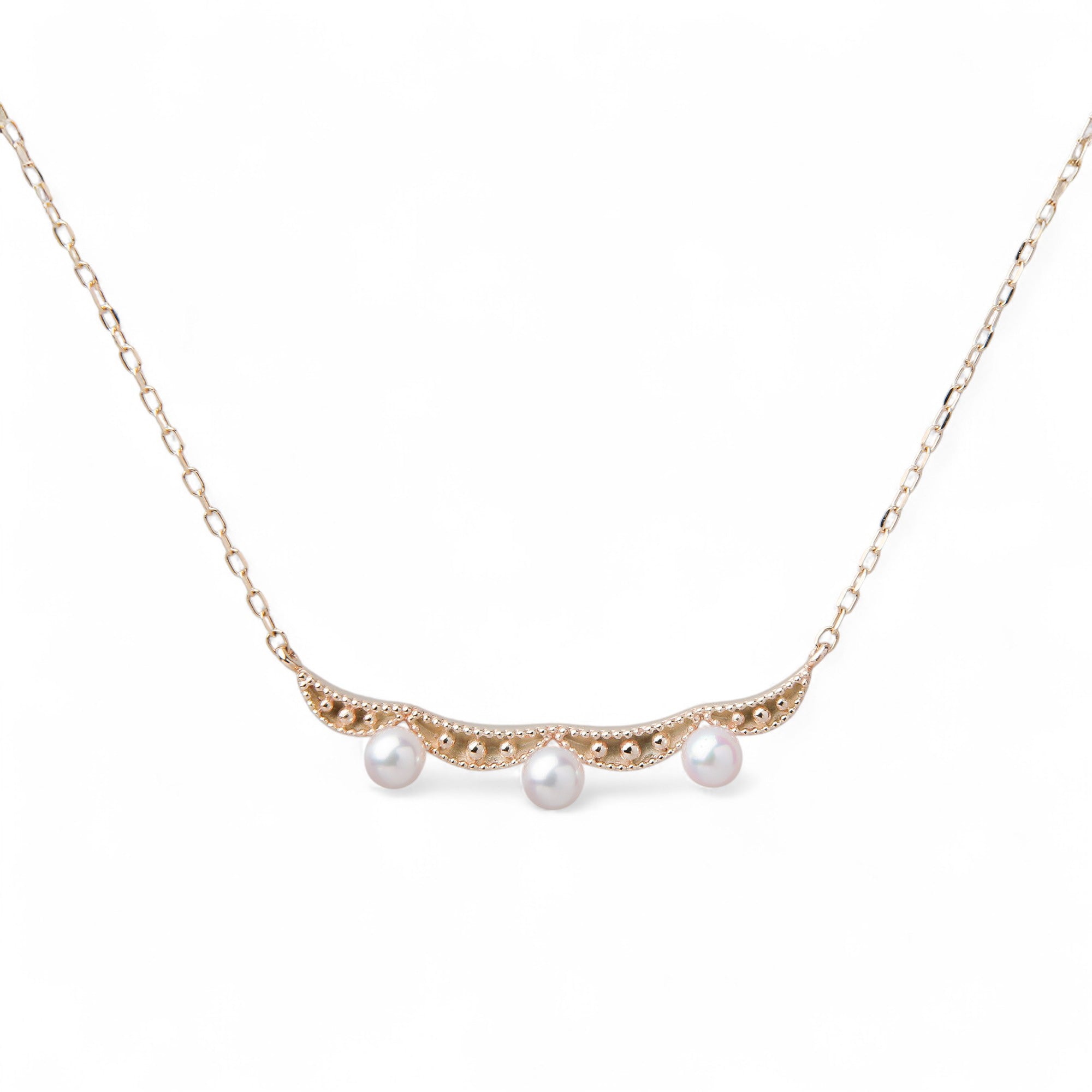 Fleur Eclat Akoya Pearl Tiara Pendant 3.0–3.5mm K10YG