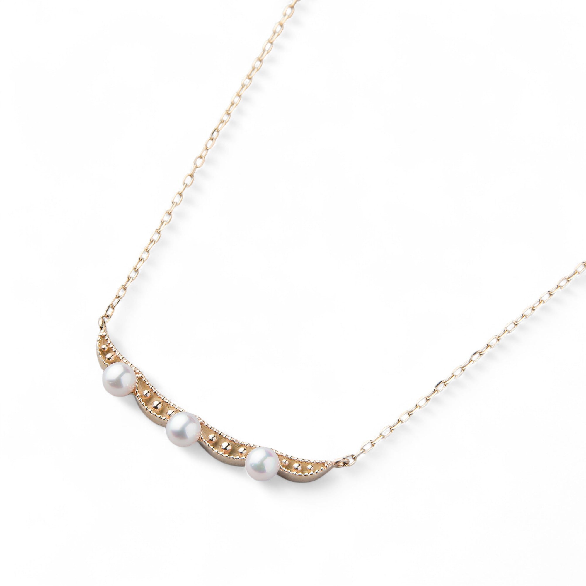 Fleur Eclat Akoya Pearl Tiara Pendant 3.0–3.5mm K10YG