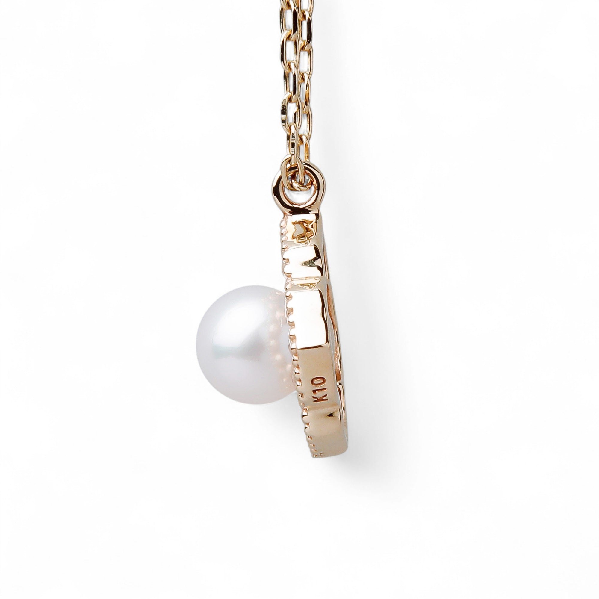 Fleur Eclat Akoya Pearl Flower Pendant 5.0–5.5mm K10YG