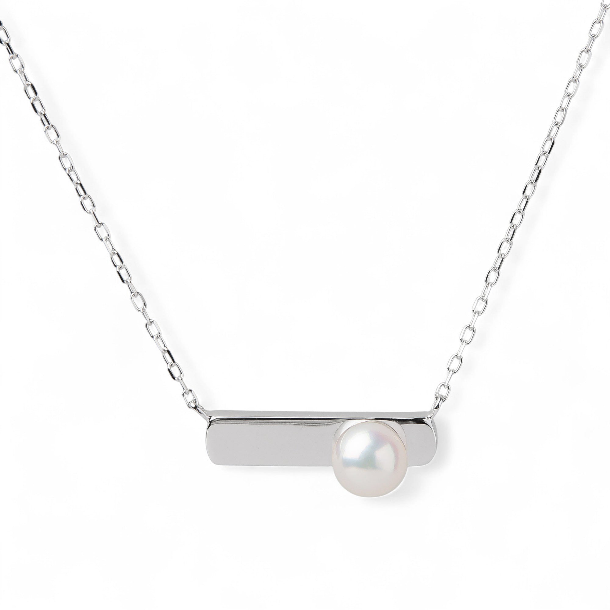 Carina Akoya Pearl Signet Pendant 5.5-6.0mm K10 White Gold