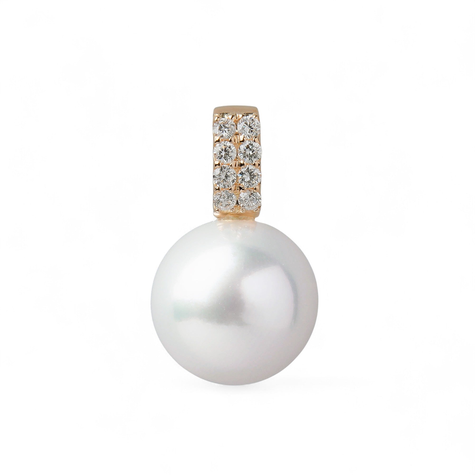 South Sea White Pearl Pendant Top 12mm K18 Yellow Gold
