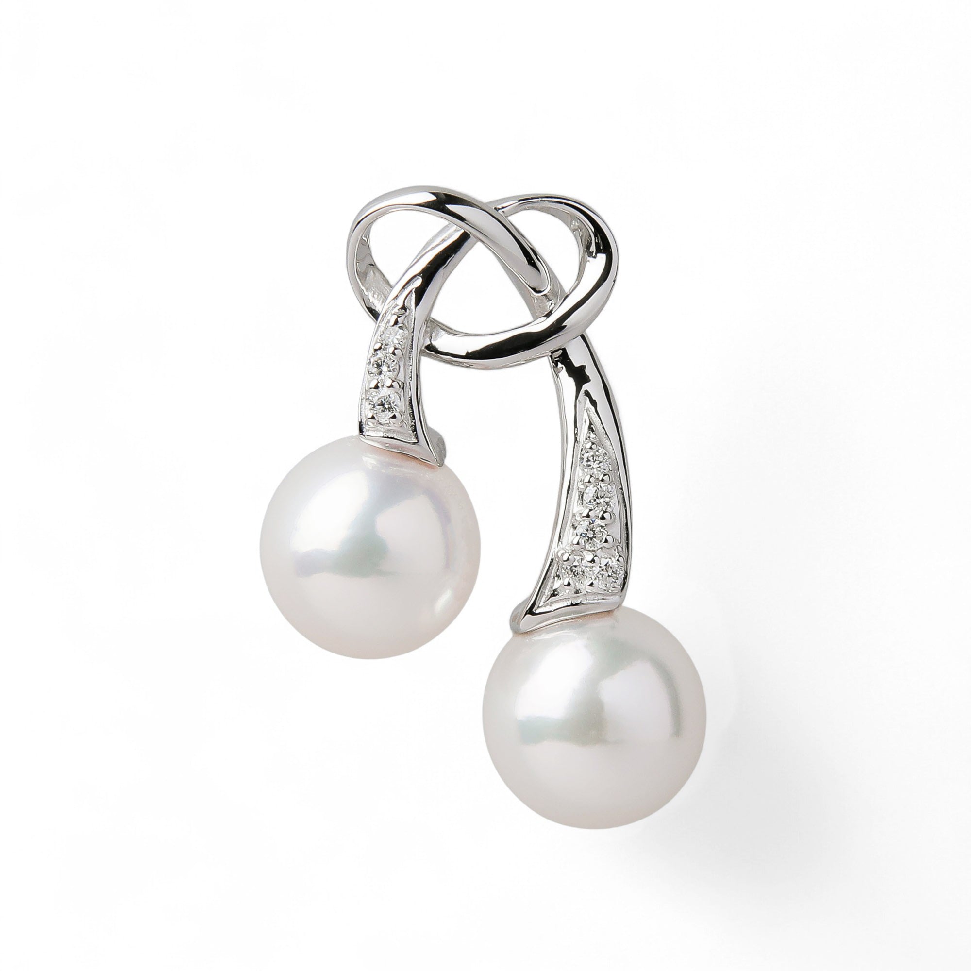 LUXE Akoya Pearl Ribbon Pendant Top 7.5-8.0mm PT900