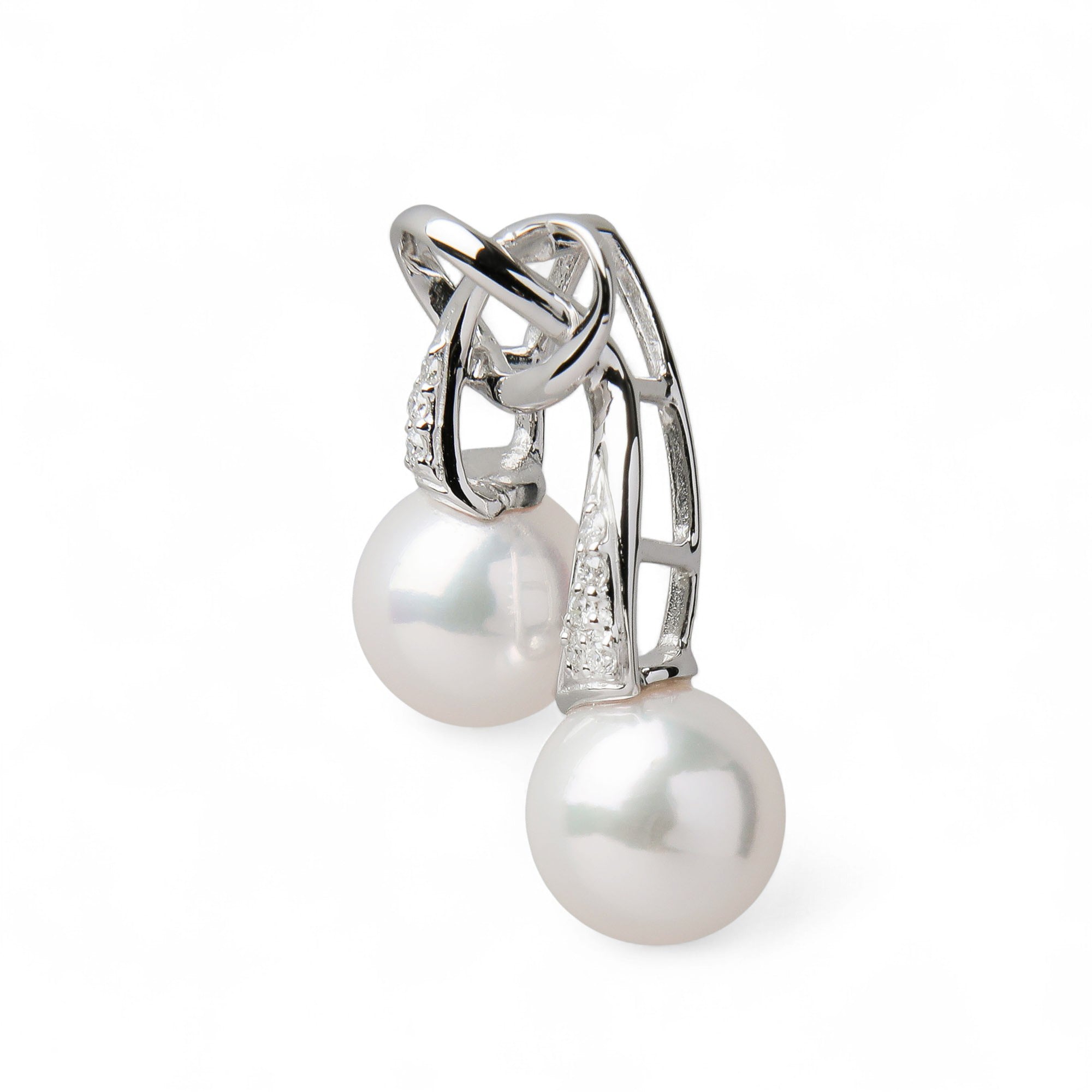 LUXE Akoya Pearl Ribbon Pendant Top 7.5-8.0mm PT900