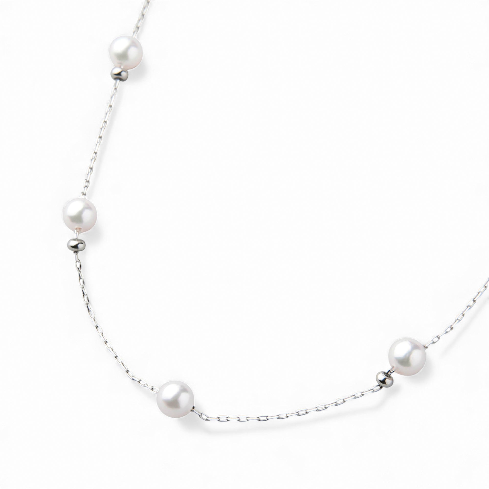 enSTYLE Akoya珍珠項鍊，3.5–4.0毫米PT900珍珠，附滑球。