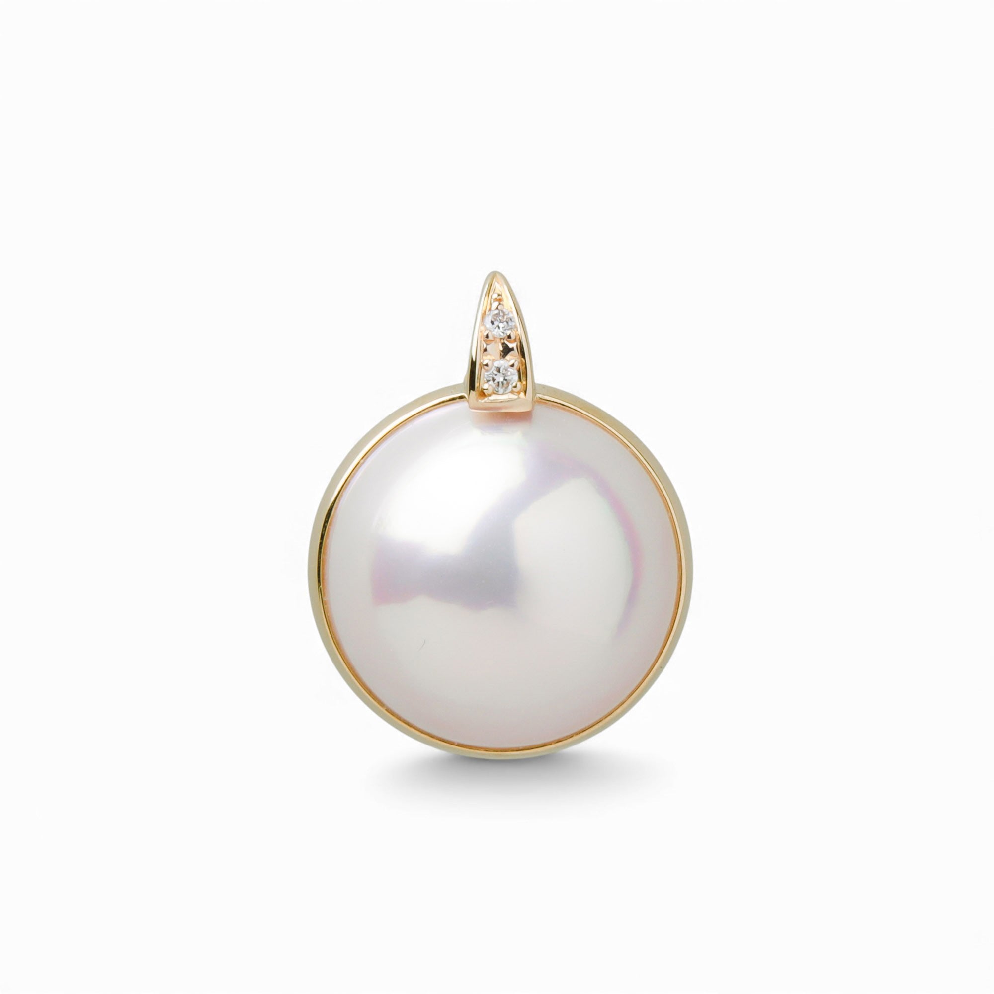 Mabe珍珠吊墜頂部13mm+K18YG