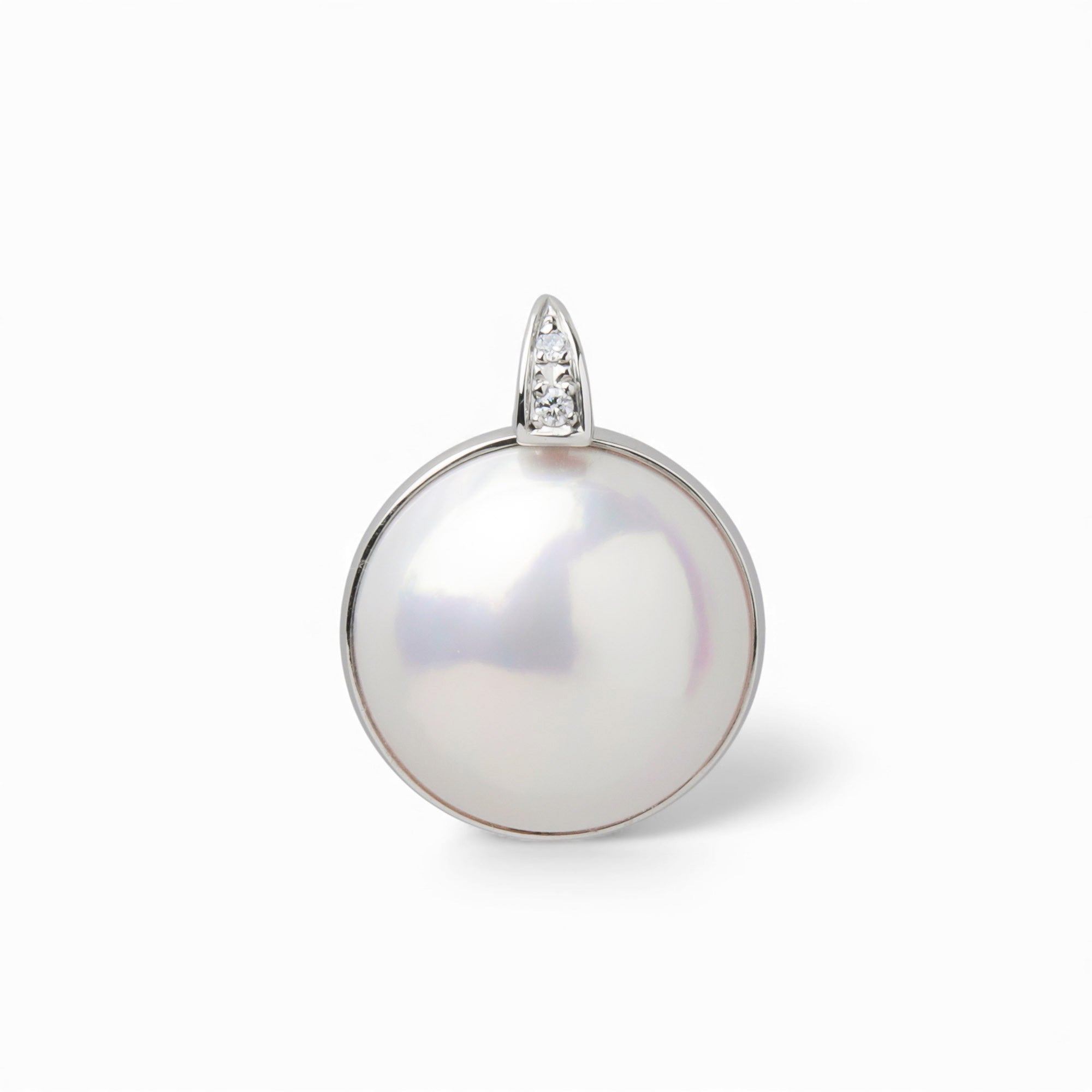 Mabe珍珠吊墜頂部13mm+PT900