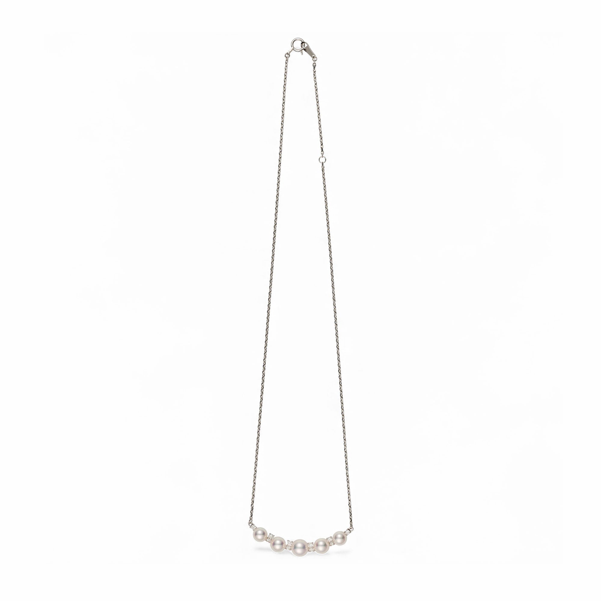 5-Pearl Gradient Diamond Pendant PT900/850