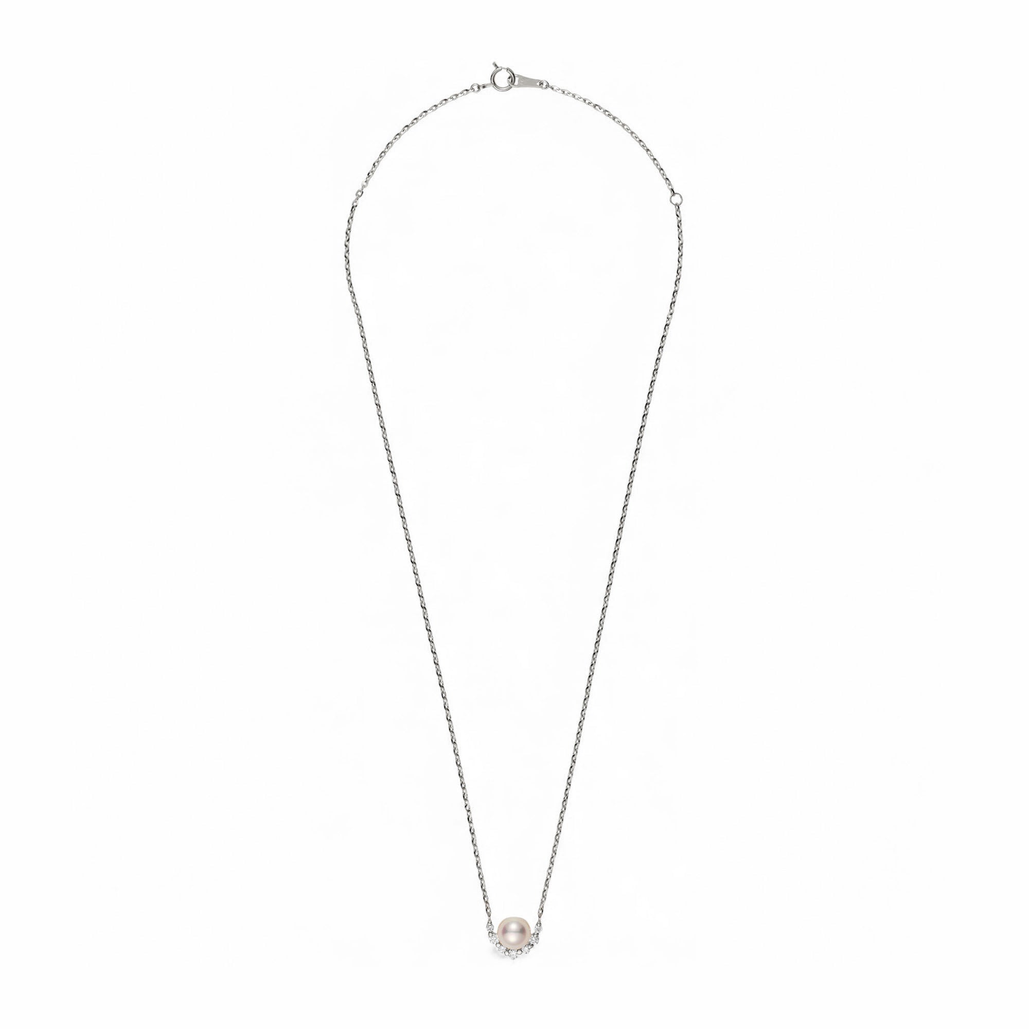 Diamond Halo Pearl Pendant PT900/850