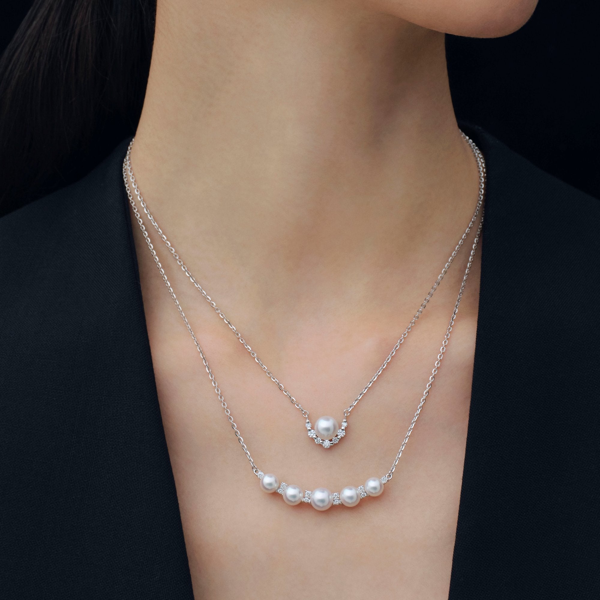 Diamond Halo Pearl Pendant PT900/850