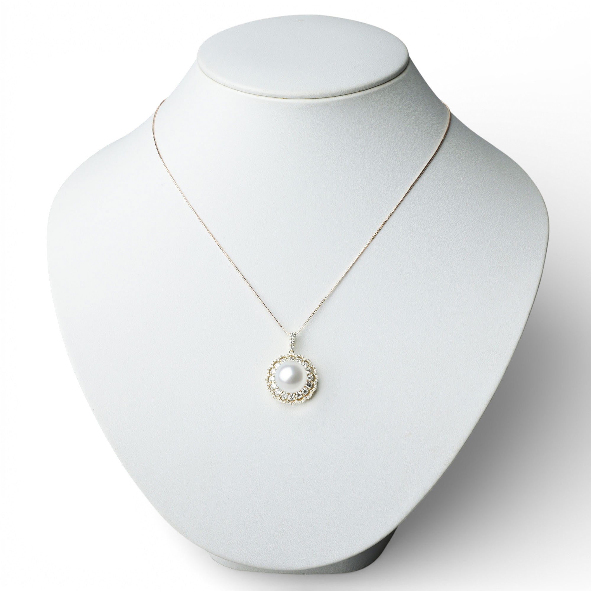 南海白珍珠吊坠，12mmUP K18YG，附Aurora Phoenix认证