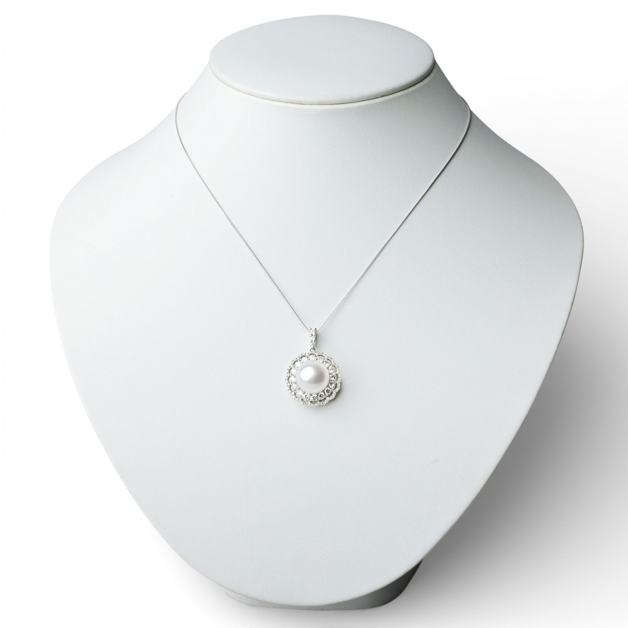 南海白珍珠吊坠，顶部12毫米，PT900材质，附Aurora Phoenix认证