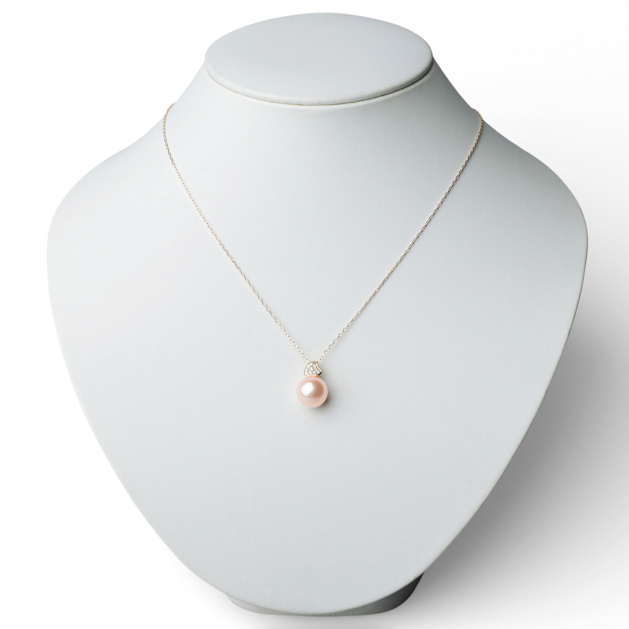 Mauvette Freshwater Pearl Pendant Top 11mmUP K18YG Orange
