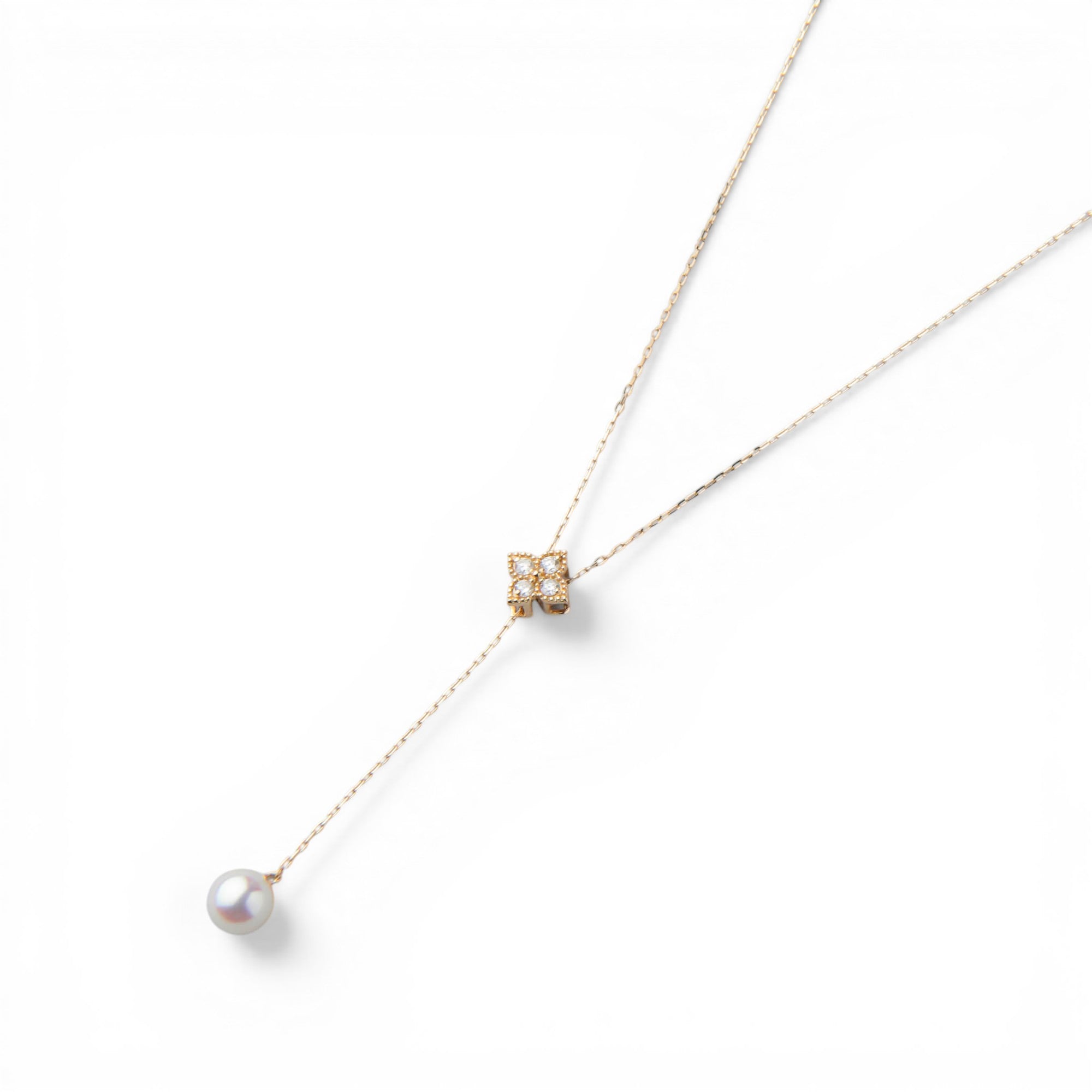 Carina Akoya Pearl Pendant 5.5-6.0mm K18YG Y-Shape/Adjustable