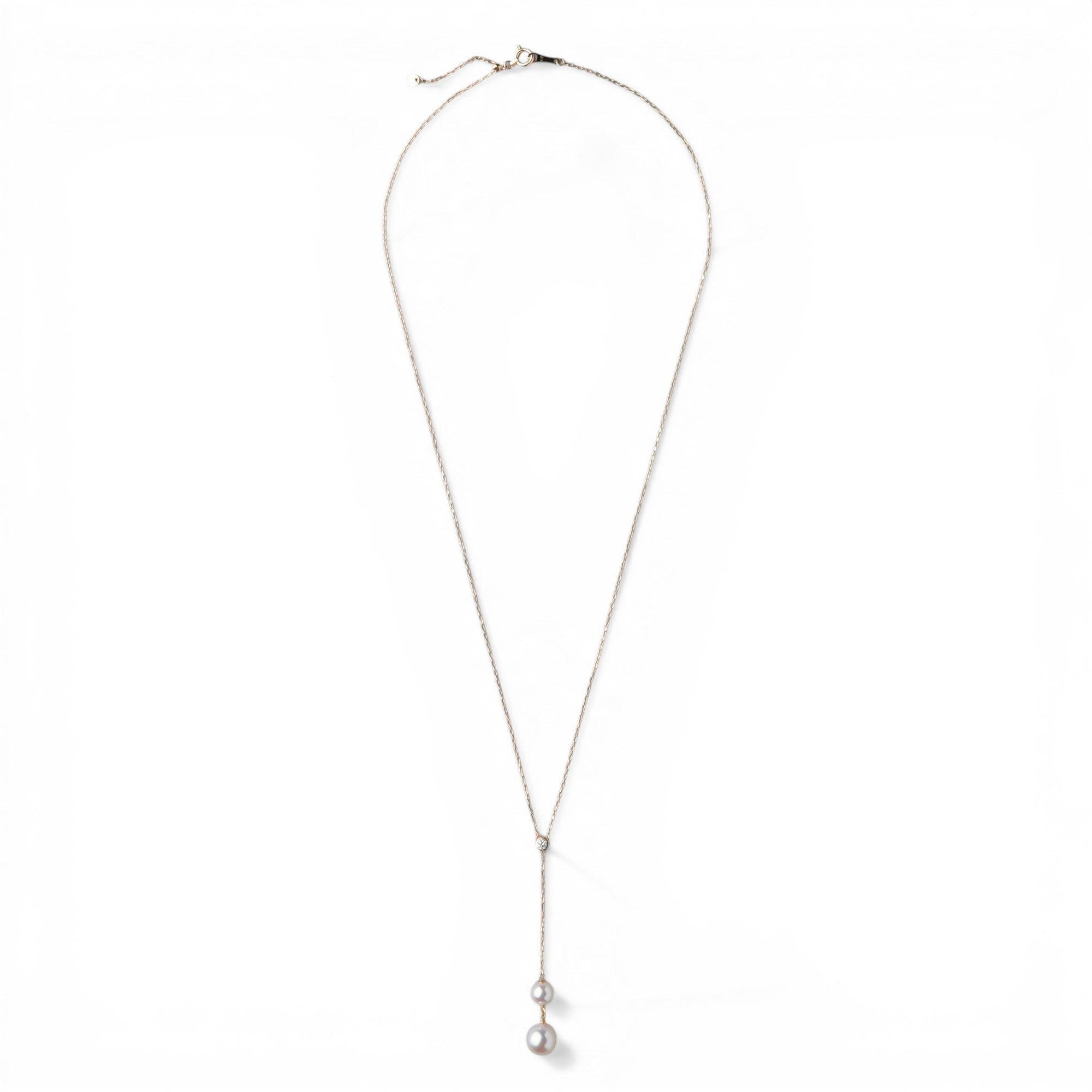 Carina Akoya Pearl Pendant 5.5-8.0mm K18YG Y-Shape/Adjustable