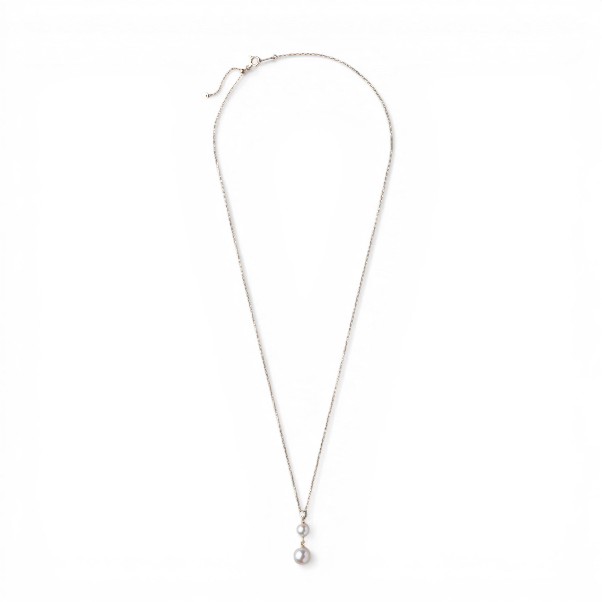 Carina Akoya Pearl Pendant 5.5-8.0mm K18YG Y-Shape/Adjustable