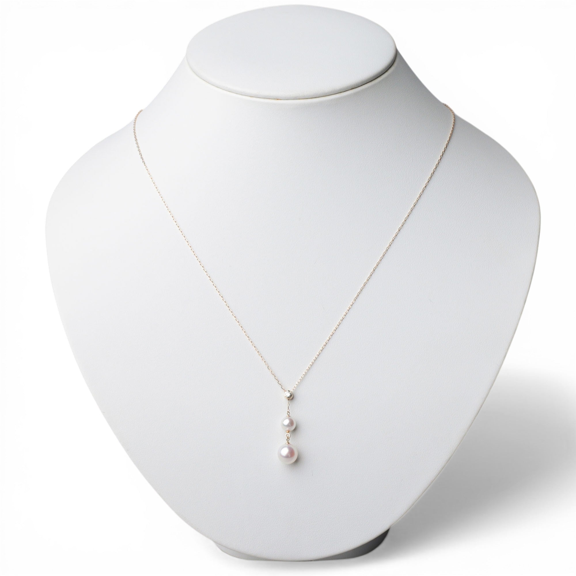Carina Akoya Pearl Pendant 5.5-8.0mm K18YG Y-Shape/Adjustable
