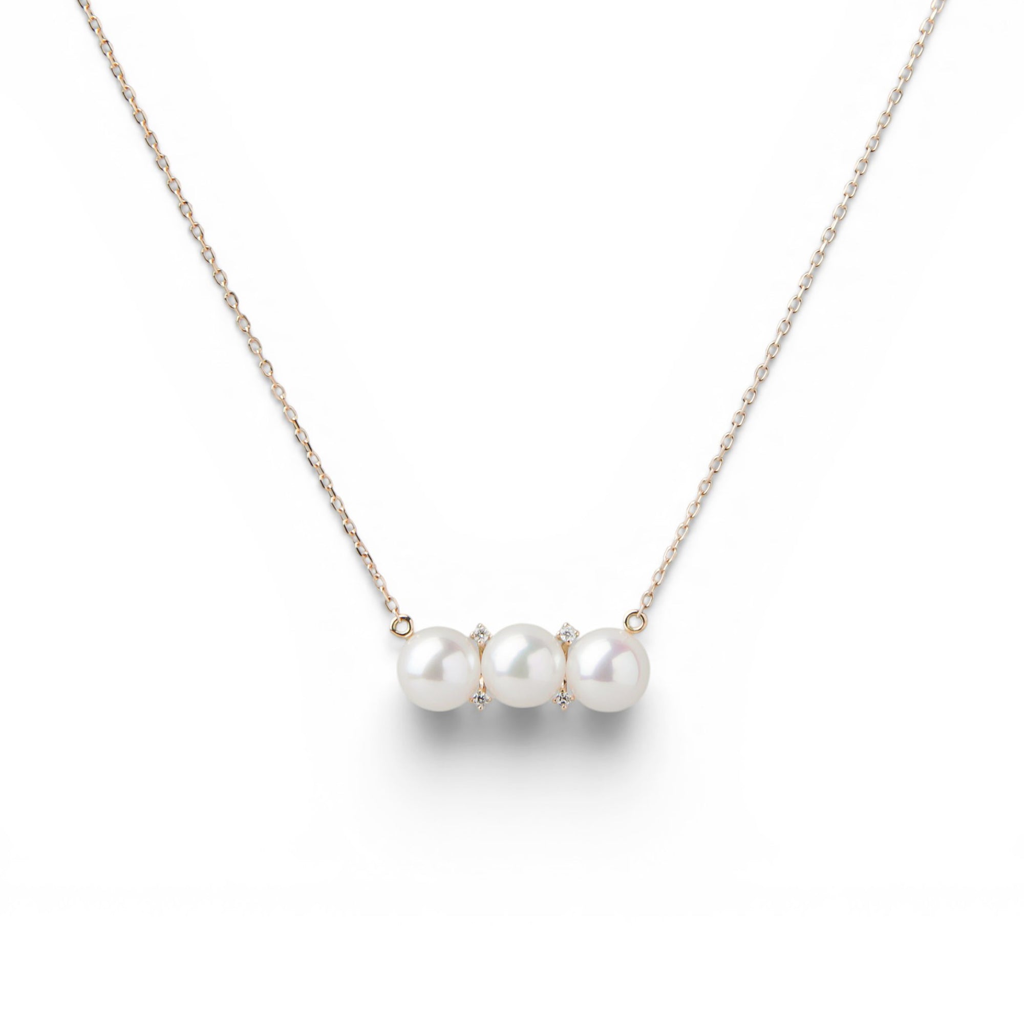Carina Akoya Pearl 3-Pearl Pendant 5.5-6.0mm K18YG