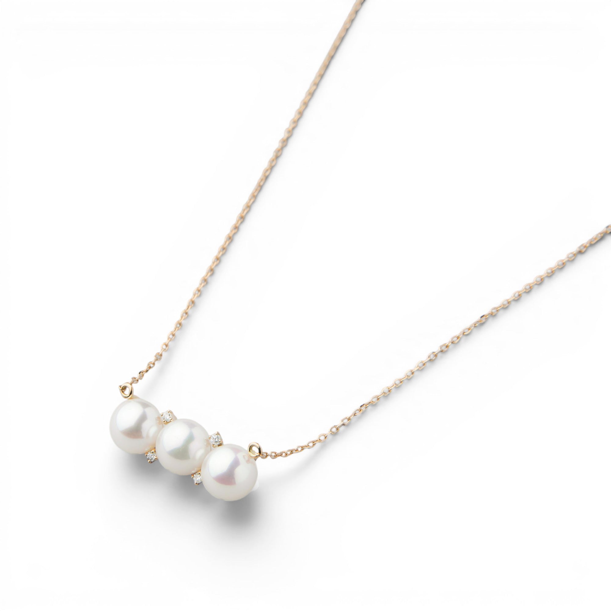 Carina Akoya Pearl 3-Pearl Pendant 5.5-6.0mm K18YG