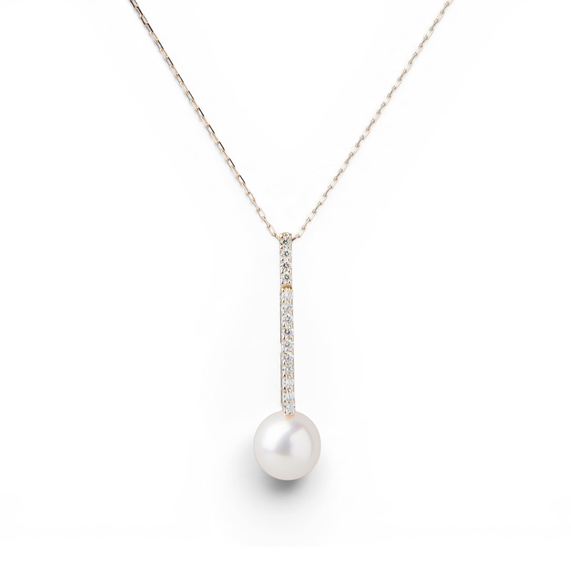 Akoya Pearl Line Pendant 7.0-7.5mm K18YG/PT900