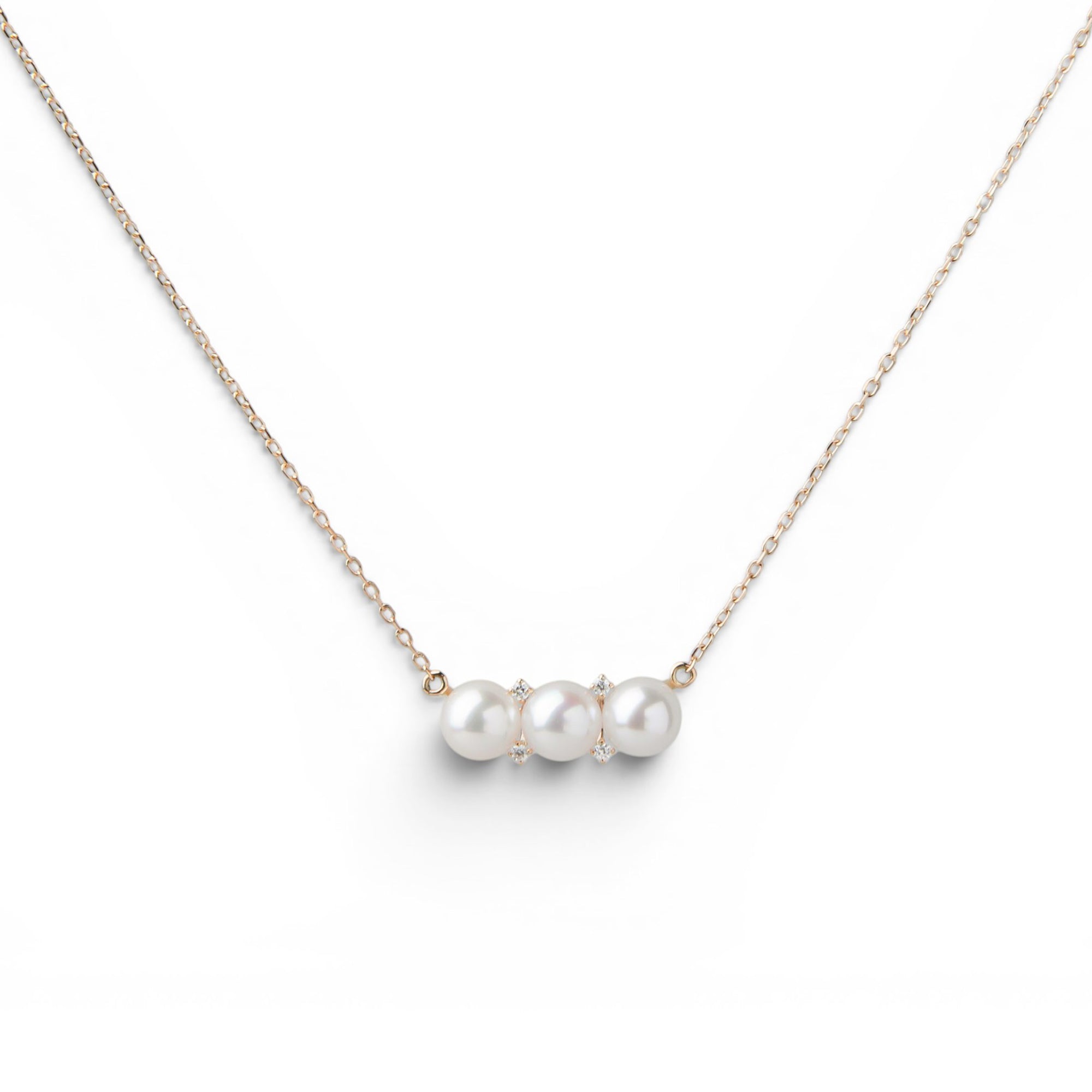 Carina Akoya Pearl 3-Pearl Pendant 4.5-5.0mm K18YG