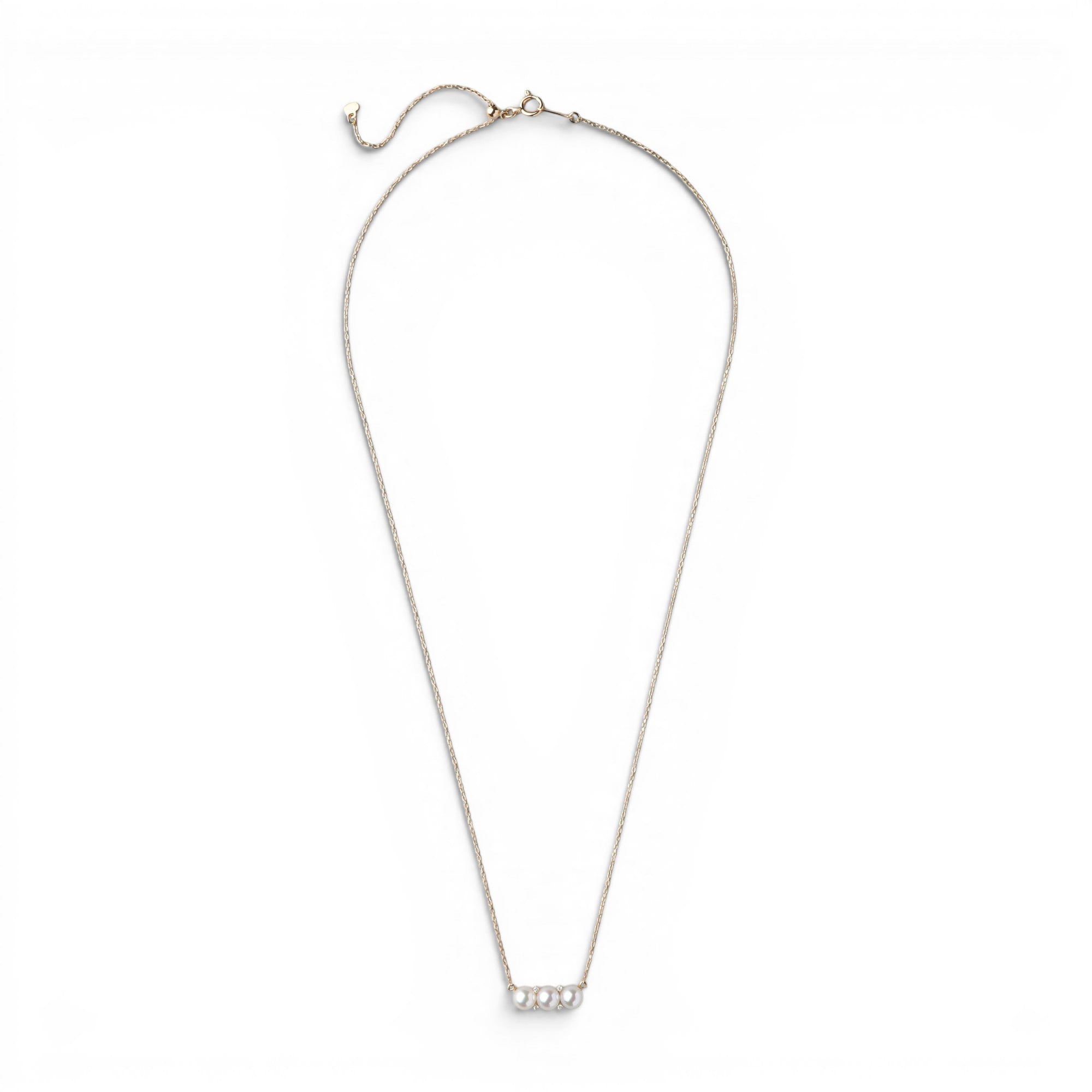Carina Akoya Pearl 3-Pearl Pendant 4.5-5.0mm K18YG