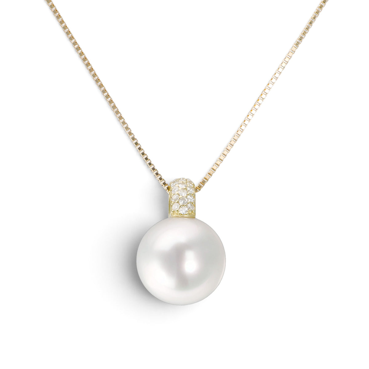 South Sea White Pearl Pendant 10mmUP K18YG