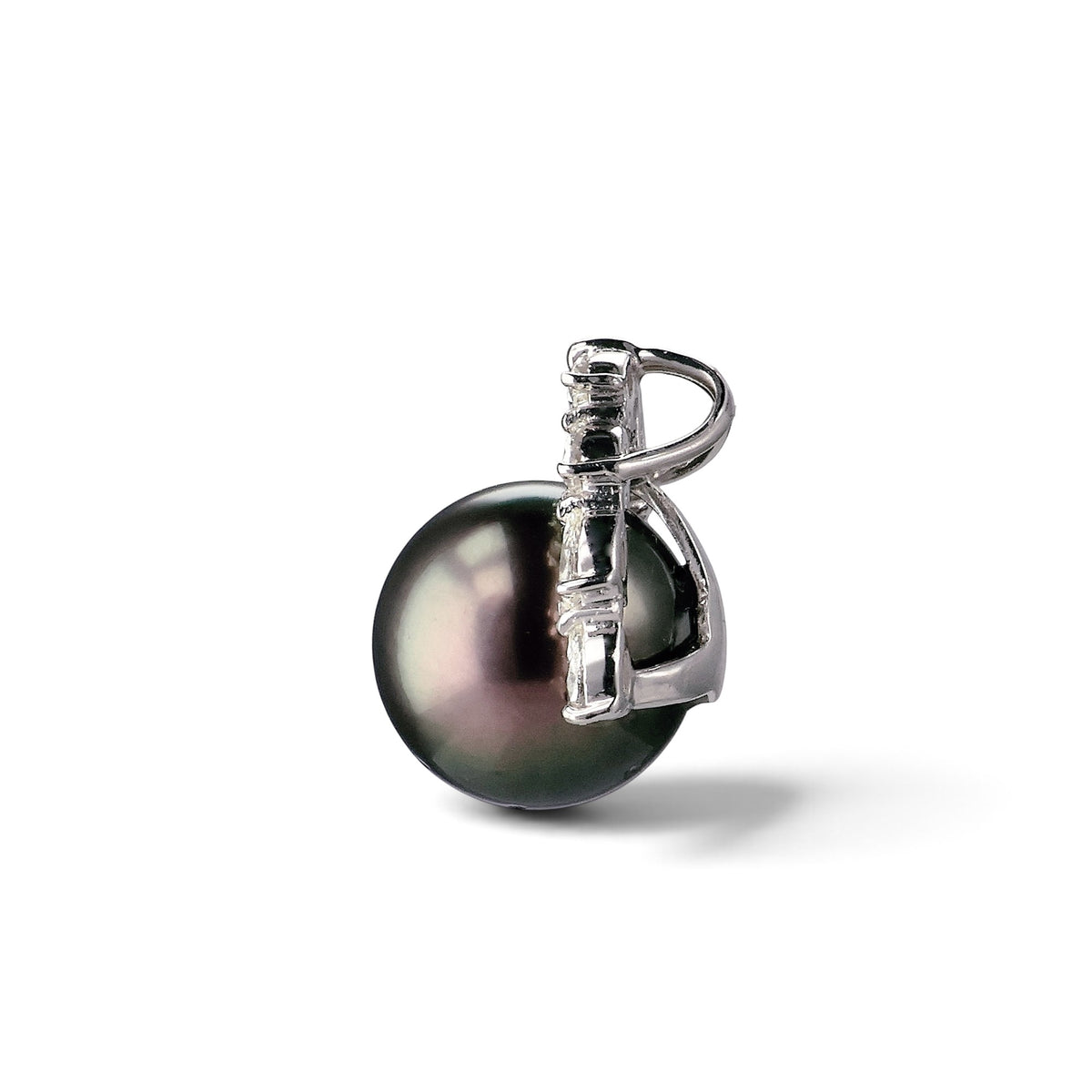 Tahitian Black Pearl Pendant Top 11mmUP PT900