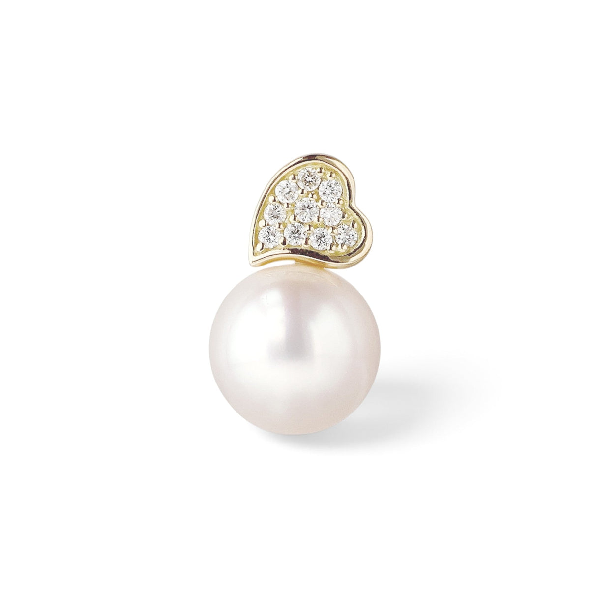 LUXE Akoya珍珠吊坠（9.0-9.5mm，18K黄金，心形）