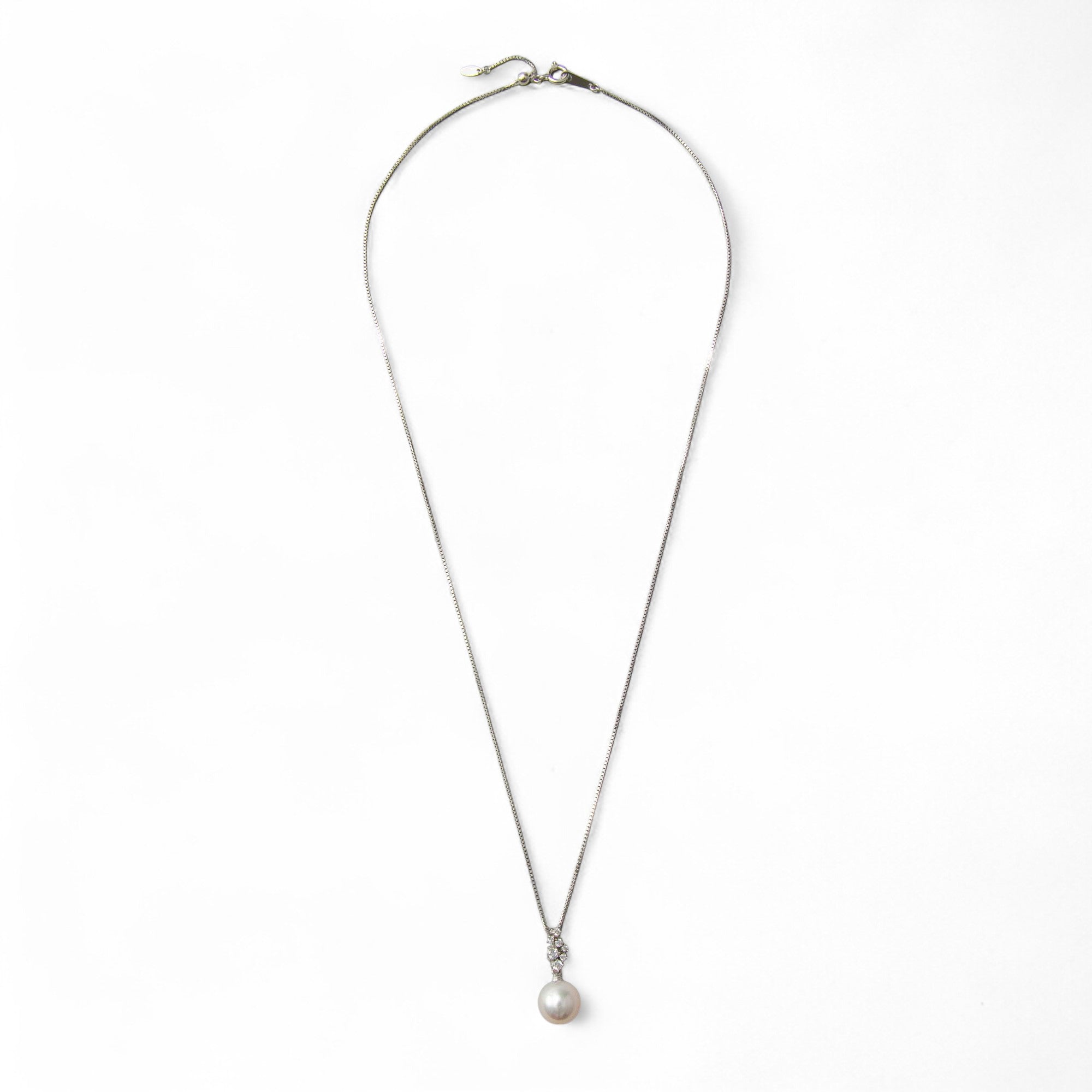 HANADAMA Akoya Pearl Pendant 8.5-9.0mm K18WG -Premium-